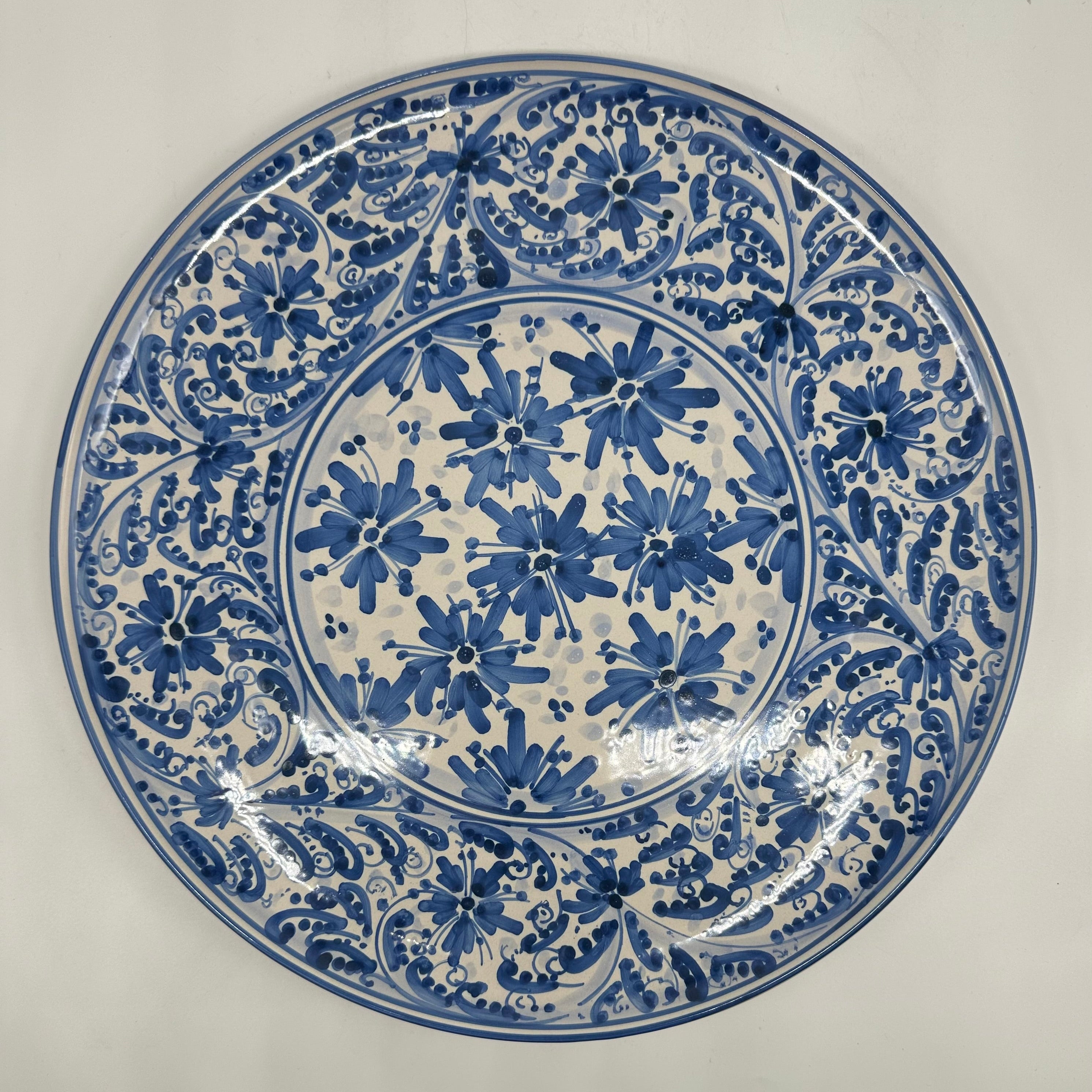 Piatto da Portata Diametro 37cm Uso Alimentare Ceramica Caltagirone - Panarea - PIATTI SERVIZIO