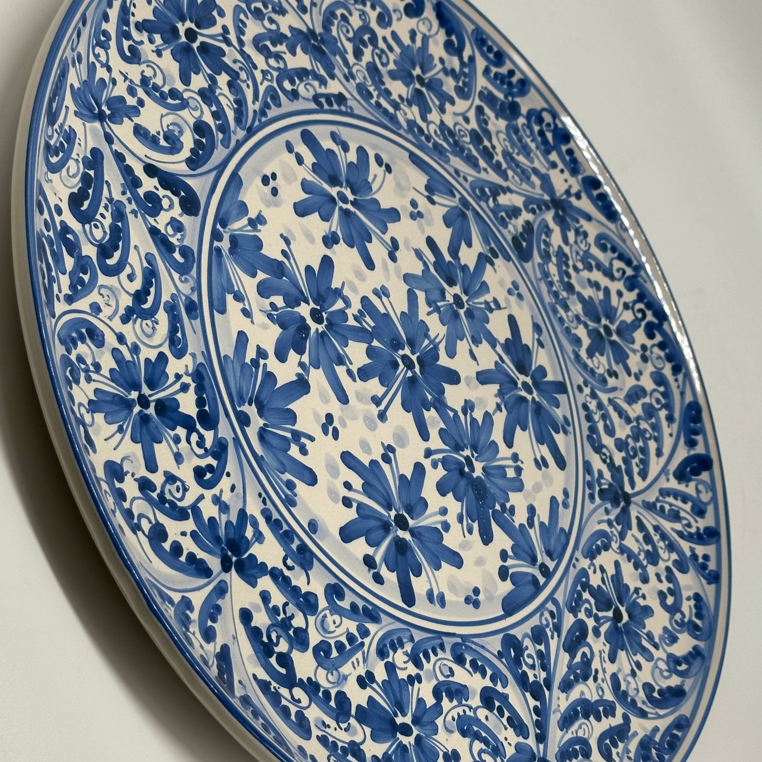 Piatto da Portata Diametro 37cm Uso Alimentare Ceramica Caltagirone - Panarea - PIATTI SERVIZIO