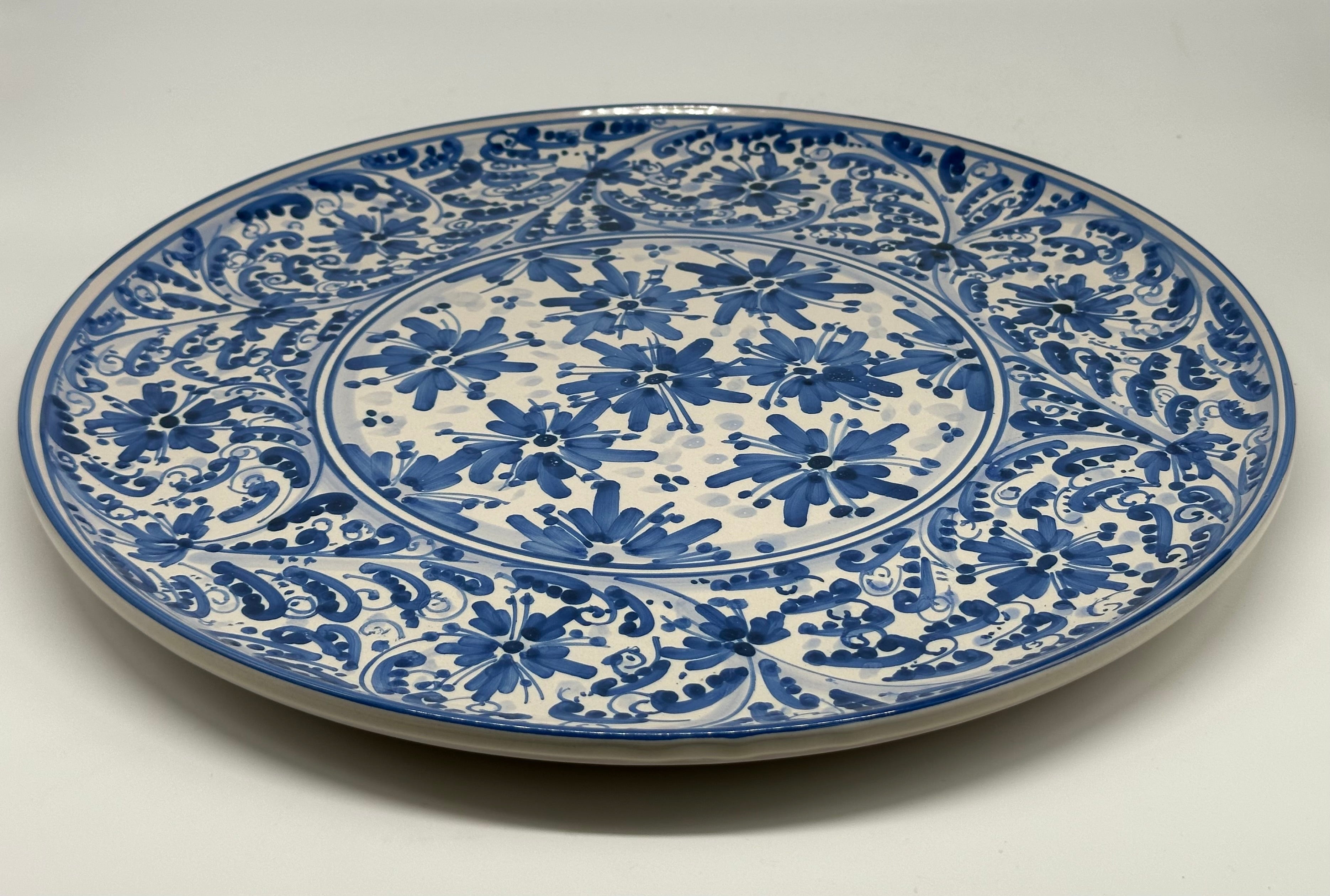 Piatto da Portata Diametro 37cm Uso Alimentare Ceramica Caltagirone - Panarea - PIATTI SERVIZIO