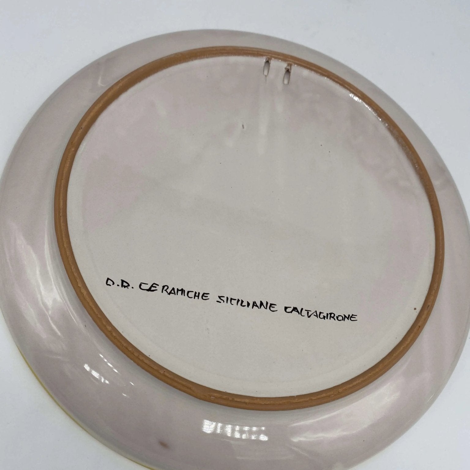 Piatto Decorativo dipinto a mano diametro cm 30 Decoro n.1 - DD CERAMICHE SICILIANE