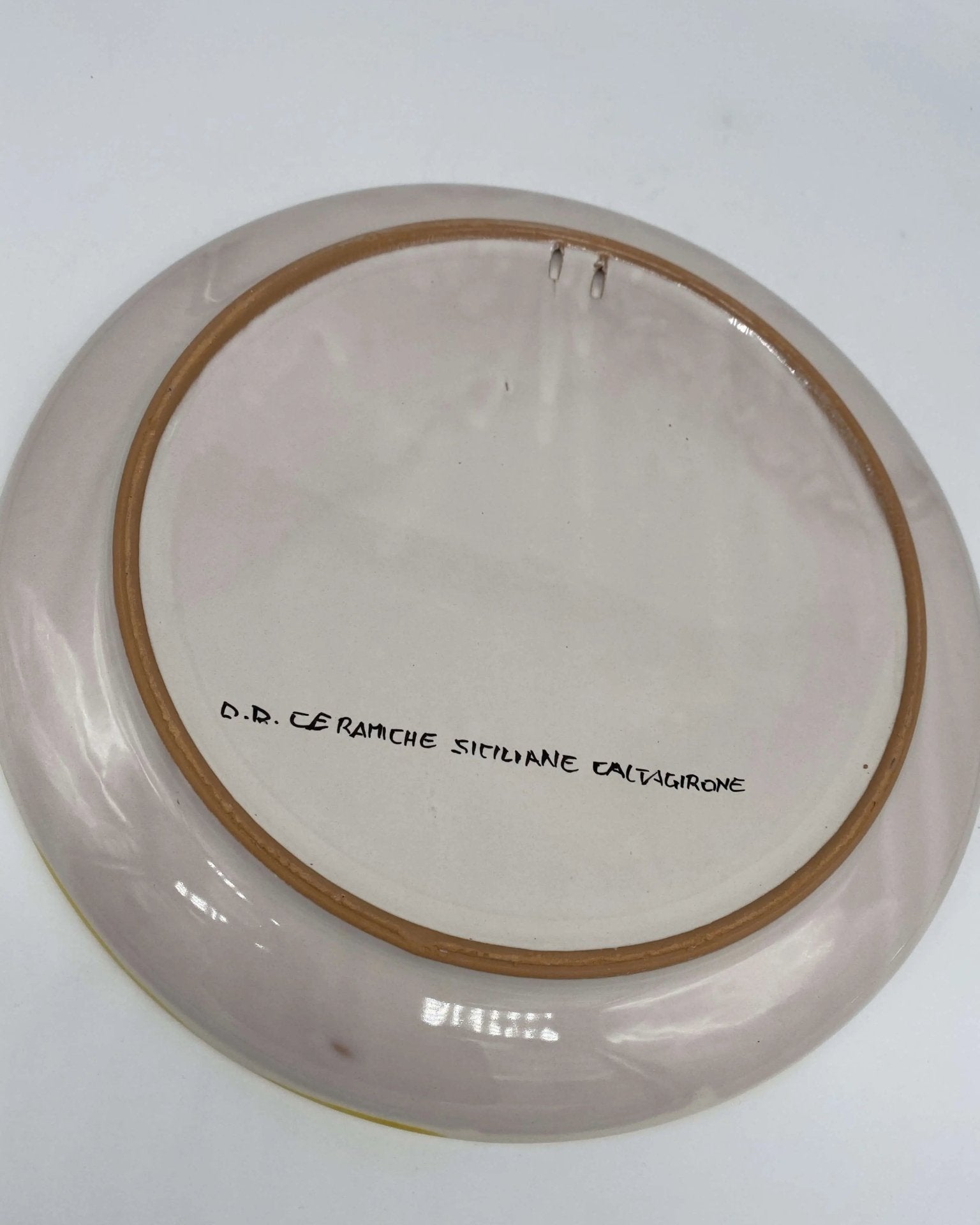 Piatto Decorativo dipinto a mano diametro cm 30 Decoro n.1 - DD CERAMICHE SICILIANE