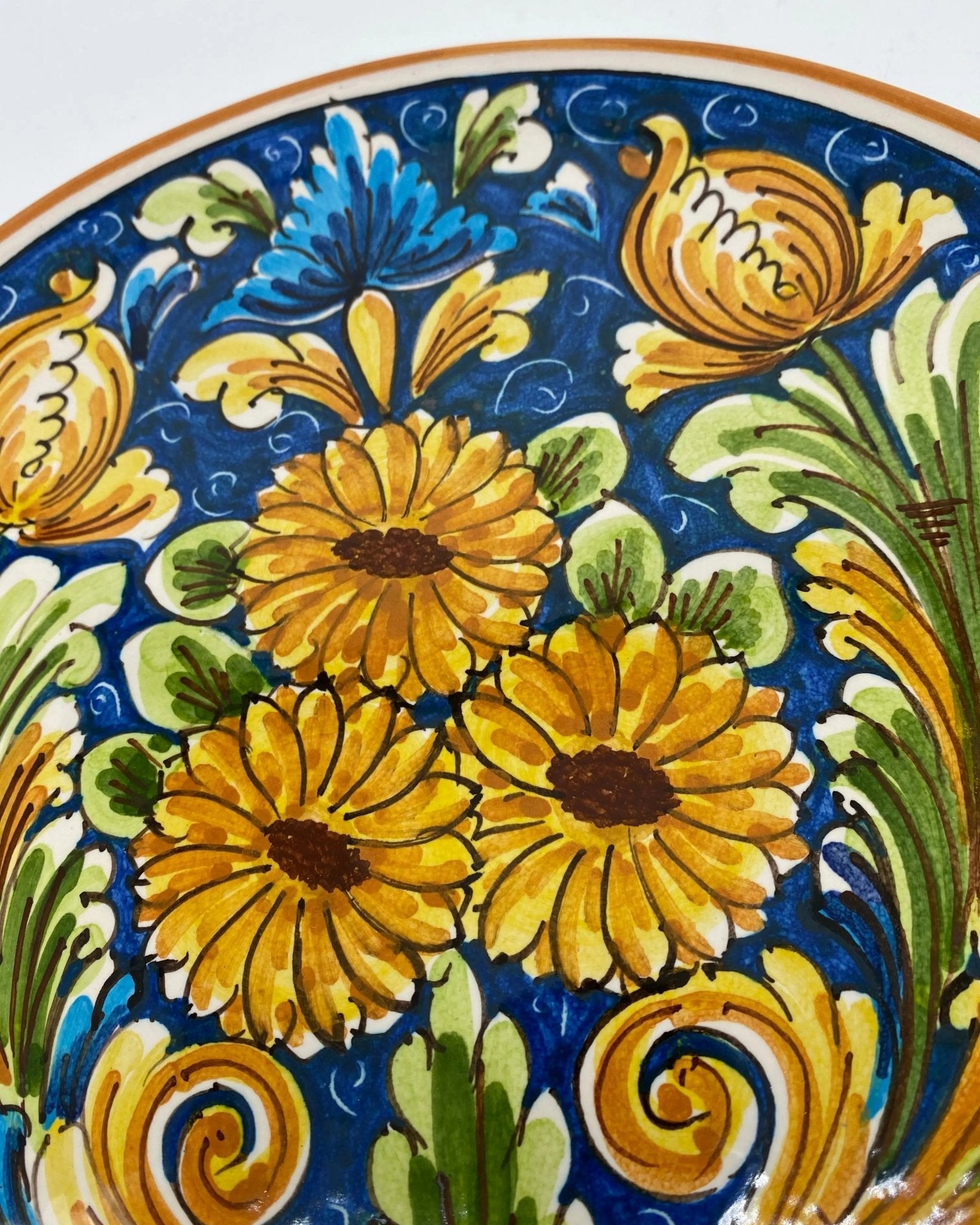 Piatto Decorativo dipinto a mano diametro cm 30 Decoro n.10s - DD CERAMICHE SICILIANE