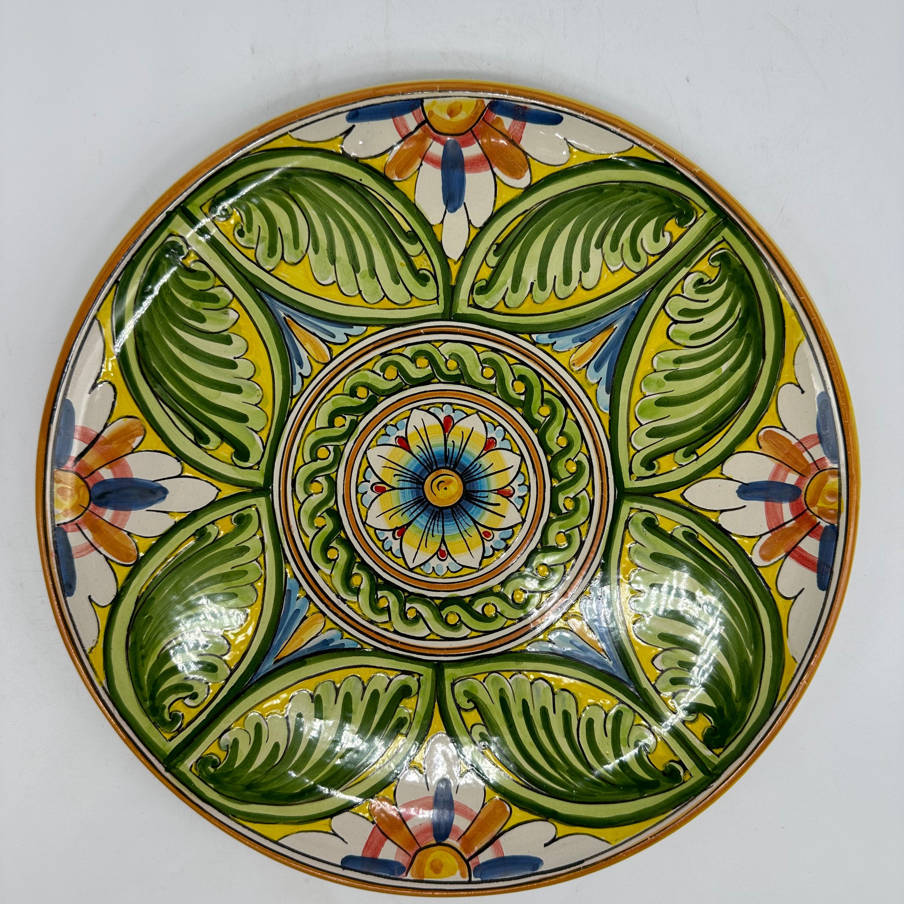 Piatto Decorativo dipinto a mano diametro cm 30 Decoro n.11 - PIATTI DA PARETE