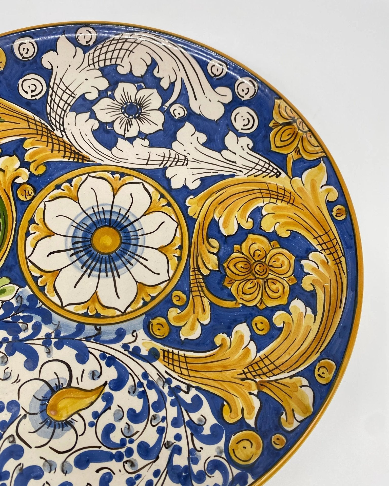 Piatto Decorativo dipinto a mano diametro cm 30 Decoro n.12 - DD CERAMICHE SICILIANE