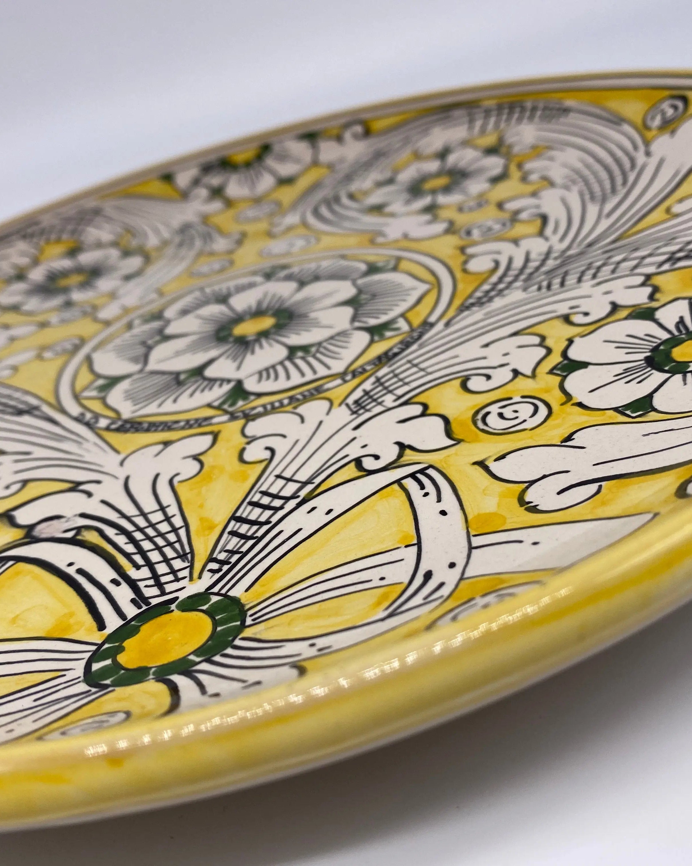 Piatto Decorativo dipinto a mano diametro cm 30 Decoro n.11 DD CERAMICHE SICILIANE