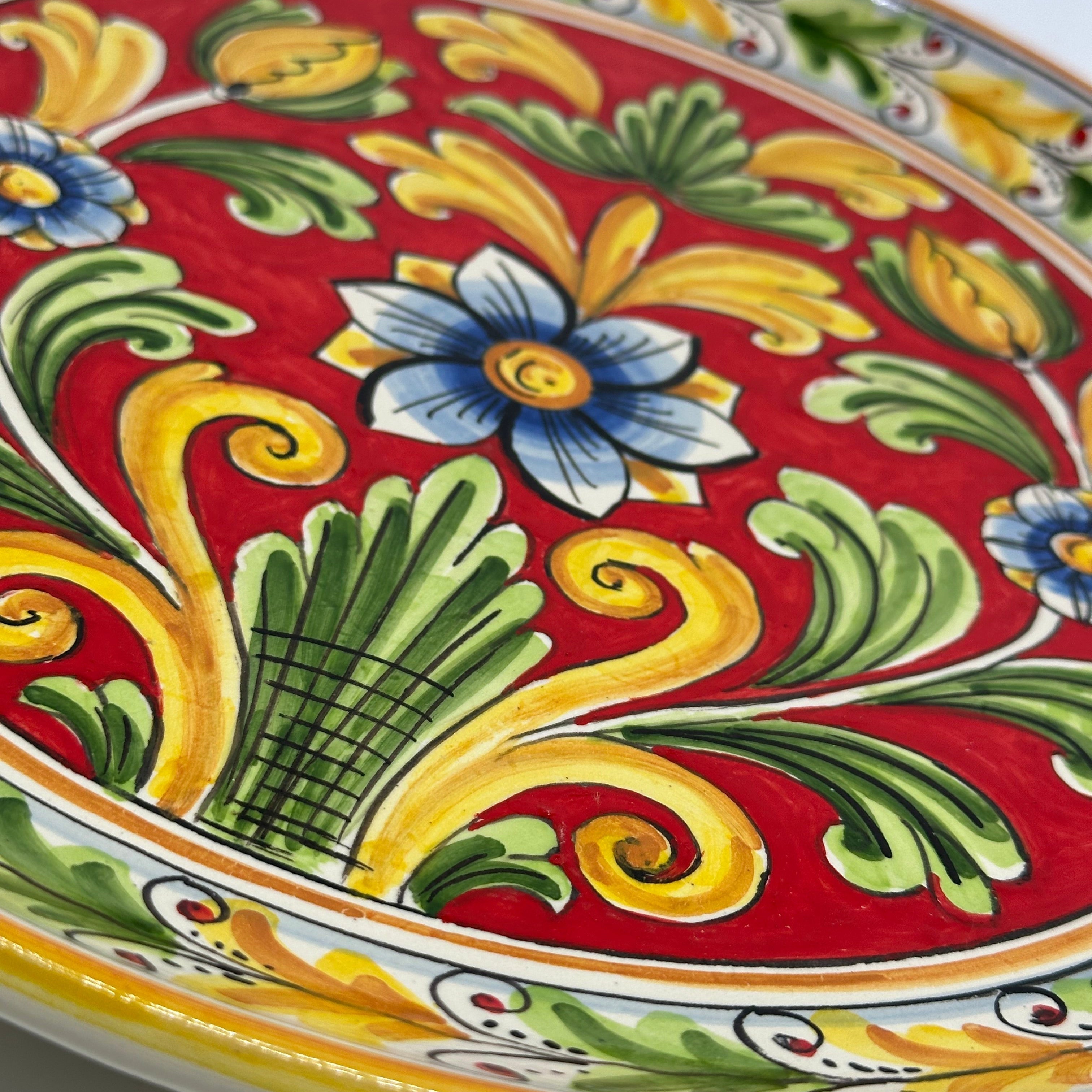 Piatto Decorativo dipinto a mano diametro cm 30 Decoro n.15 - PIATTI DA PARETE