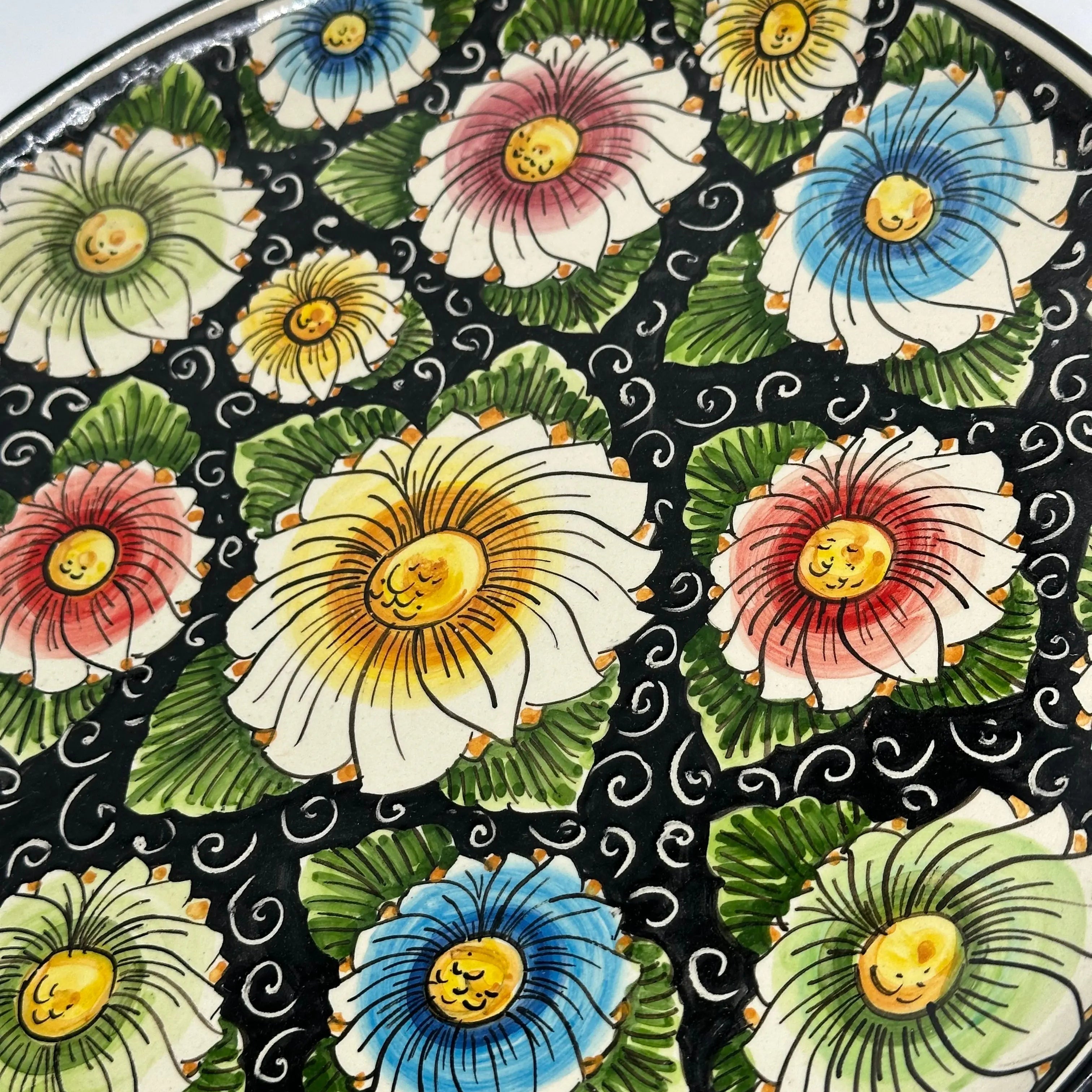 Piatto Decorativo dipinto a mano diametro cm 30 Decoro n.16 DD CERAMICHE SICILIANE