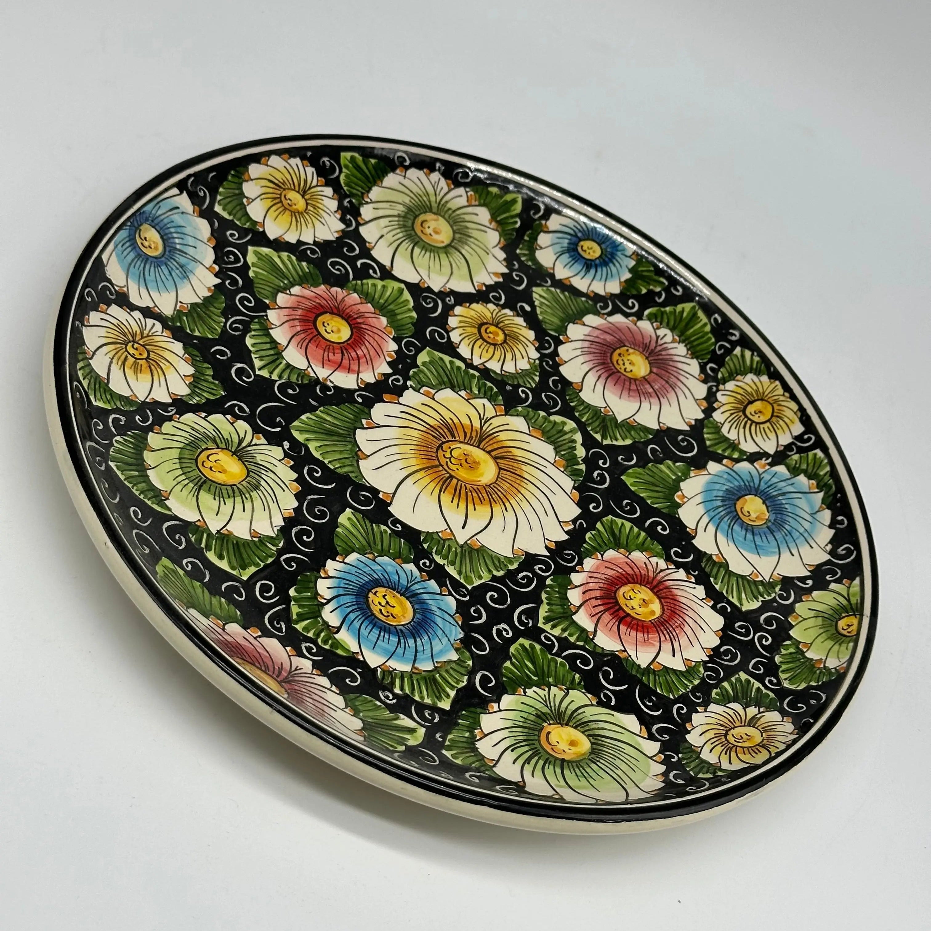 Piatto Decorativo dipinto a mano diametro cm 30 Decoro n.16 DD CERAMICHE SICILIANE