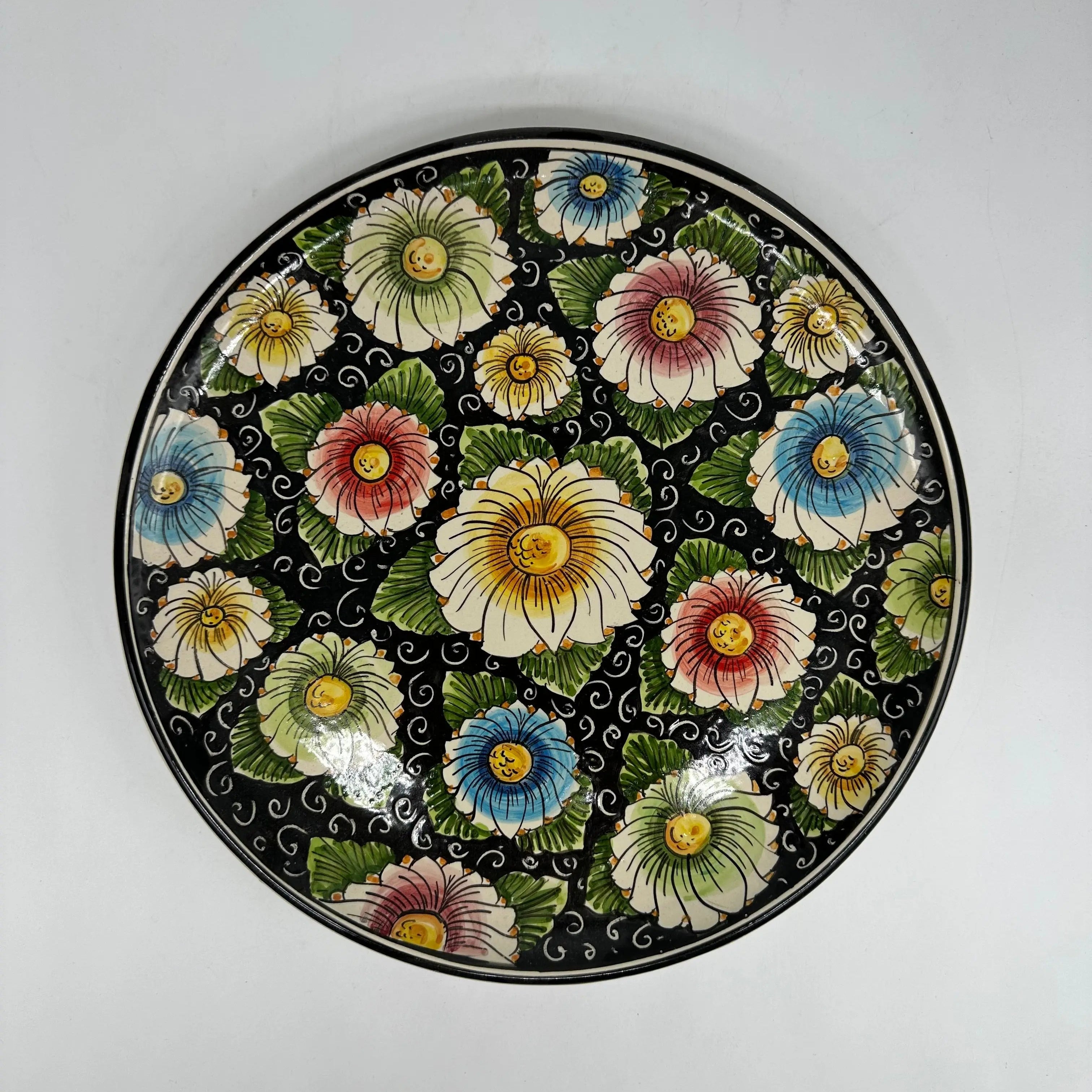 Piatto Decorativo dipinto a mano diametro cm 30 Decoro n.16 DD CERAMICHE SICILIANE