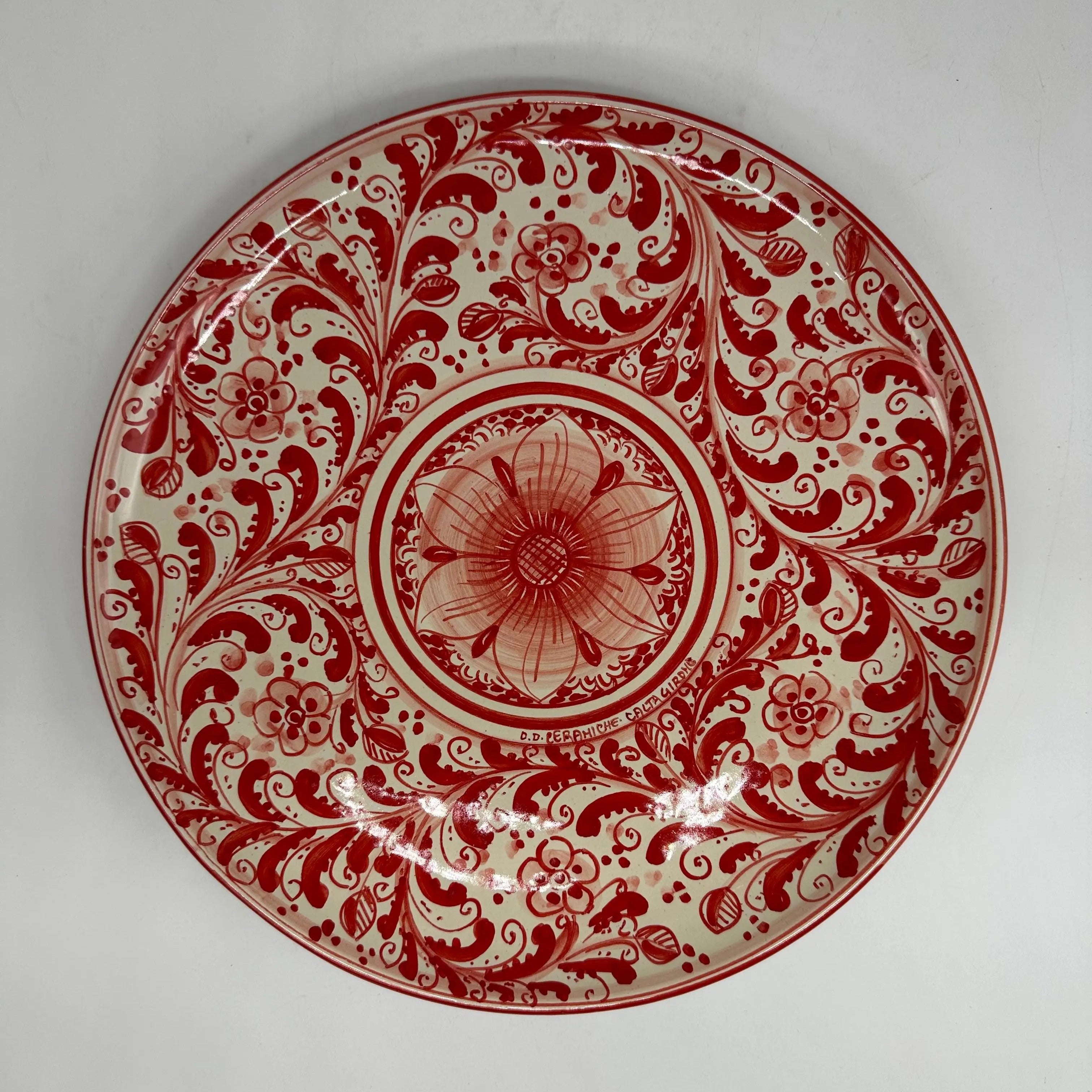 Piatto Decorativo dipinto a mano diametro cm 30 Decoro n.19 DD CERAMICHE SICILIANE