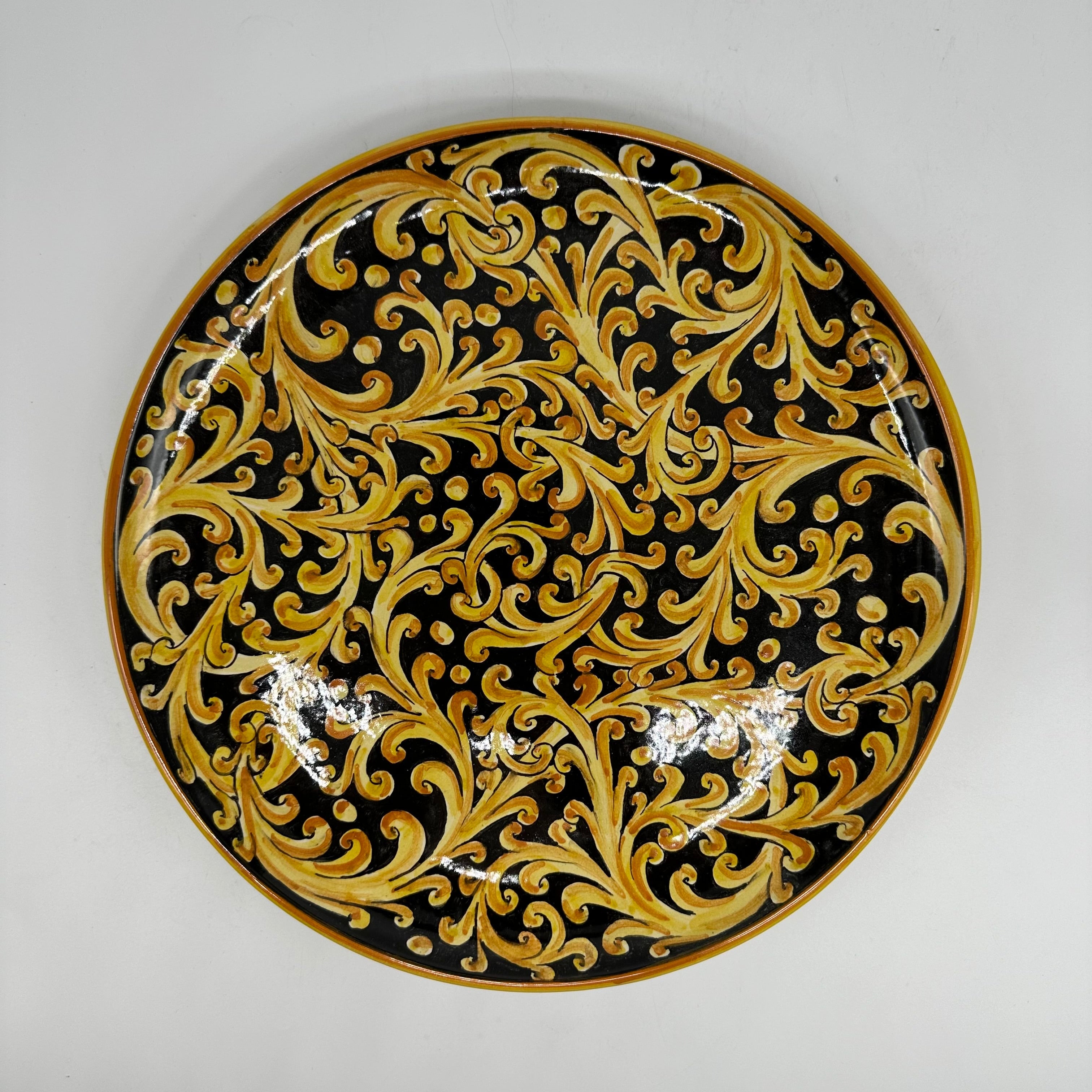 Piatto Decorativo dipinto a mano diametro cm 30 Decoro n.2 DD CERAMICHE SICILIANE