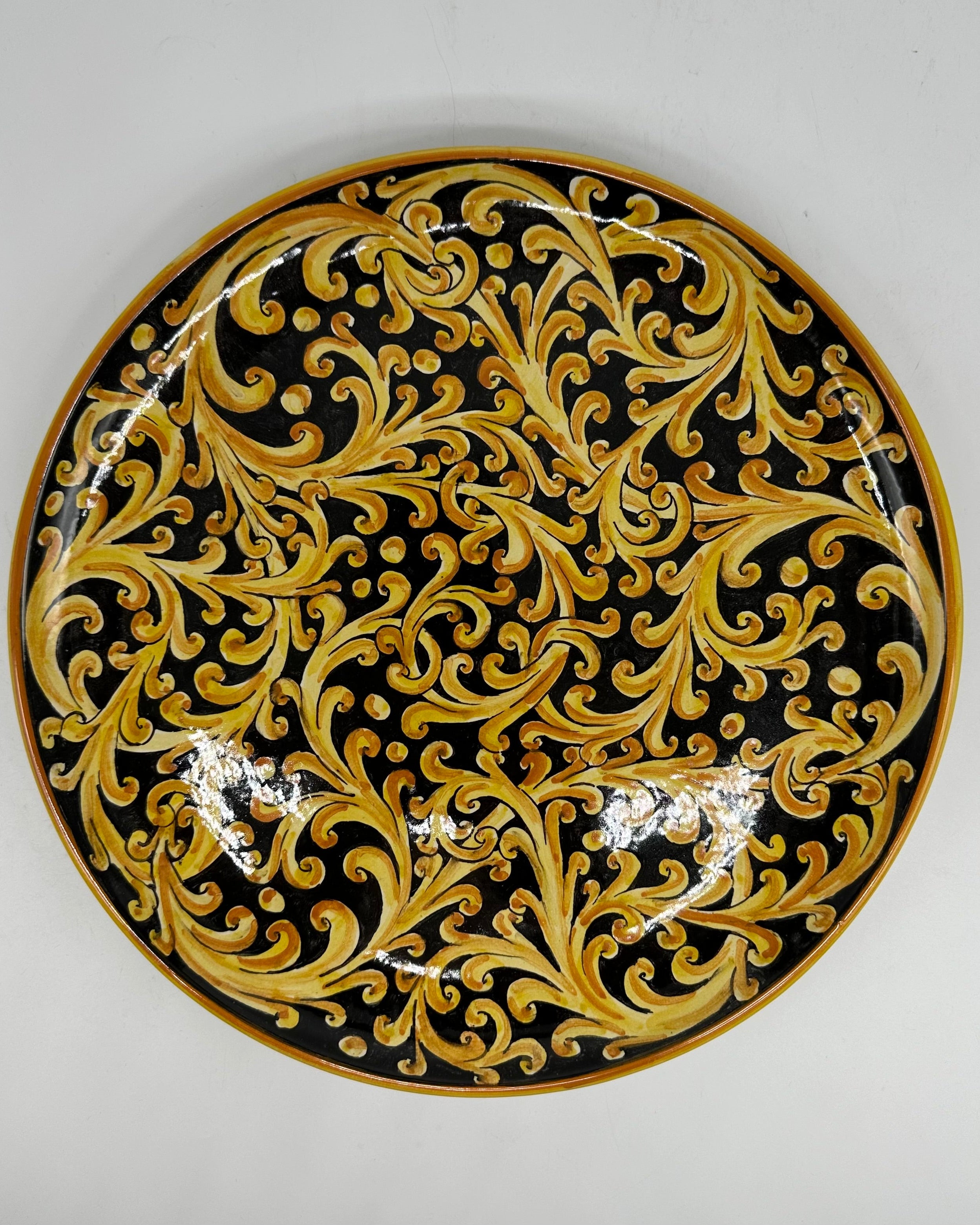 Piatto Decorativo dipinto a mano diametro cm 30 Decoro n.2 DD CERAMICHE SICILIANE