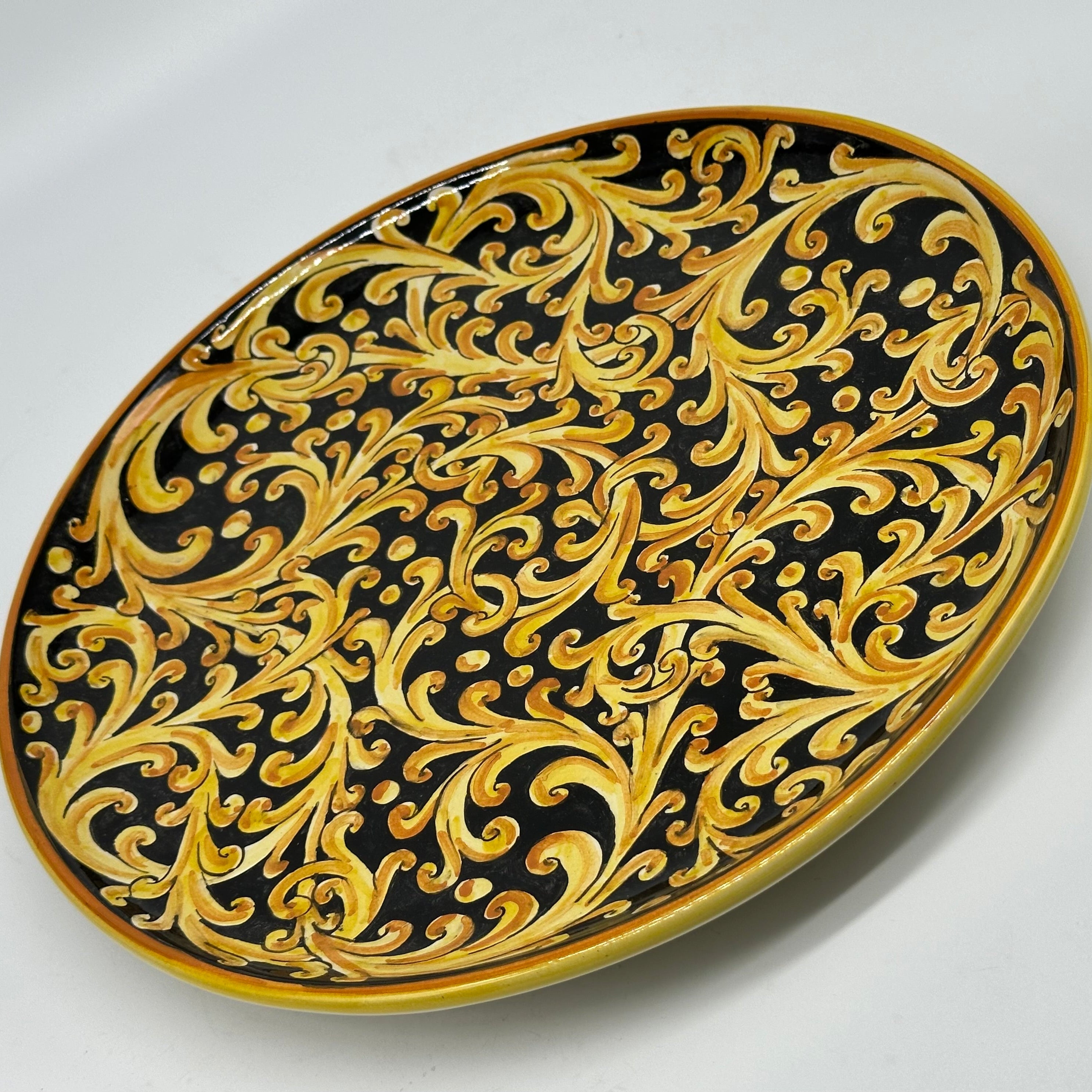 Piatto Decorativo dipinto a mano diametro cm 30 Decoro n.2 DD CERAMICHE SICILIANE