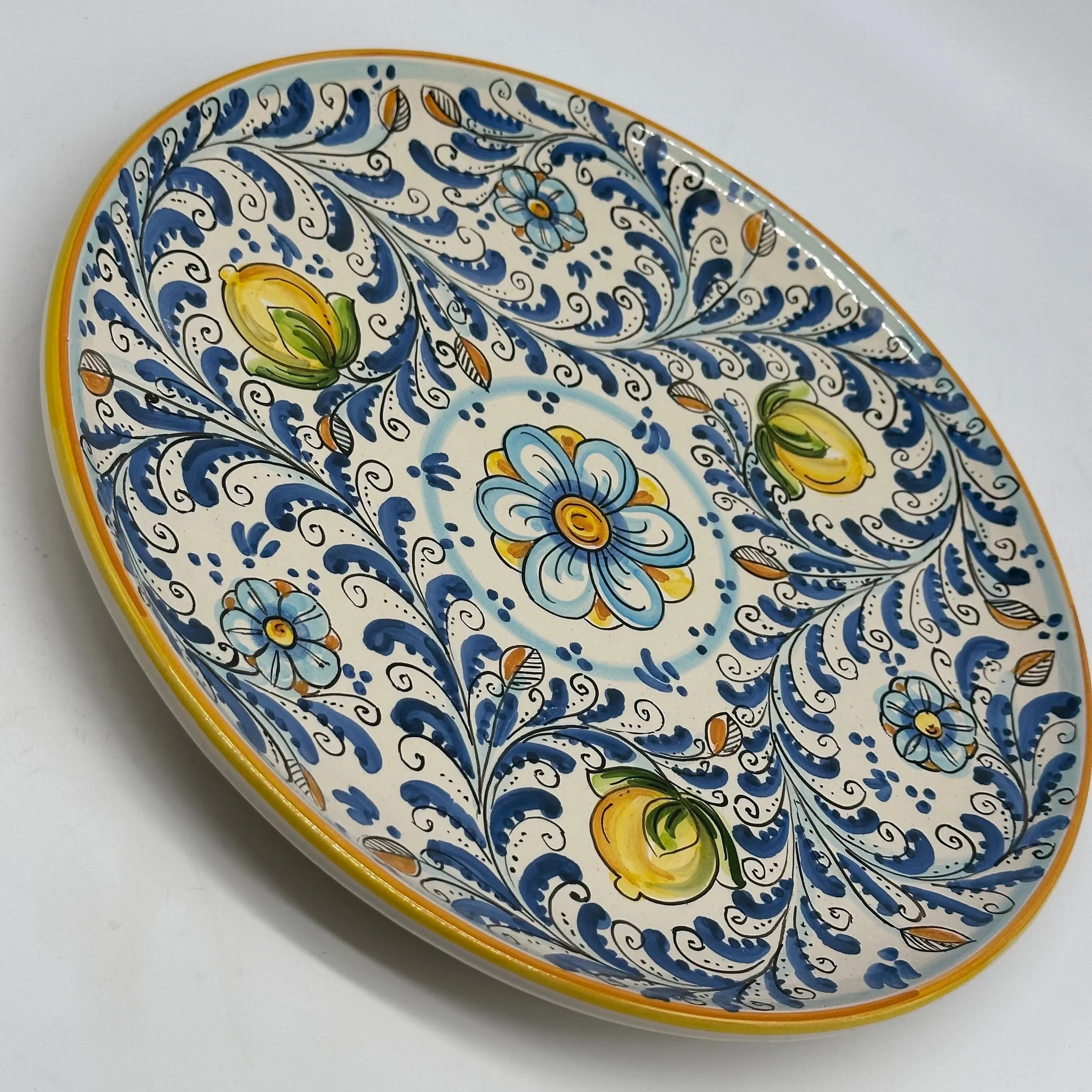 Piatto Decorativo dipinto a mano diametro cm 30 Decoro n.22 DD CERAMICHE SICILIANE
