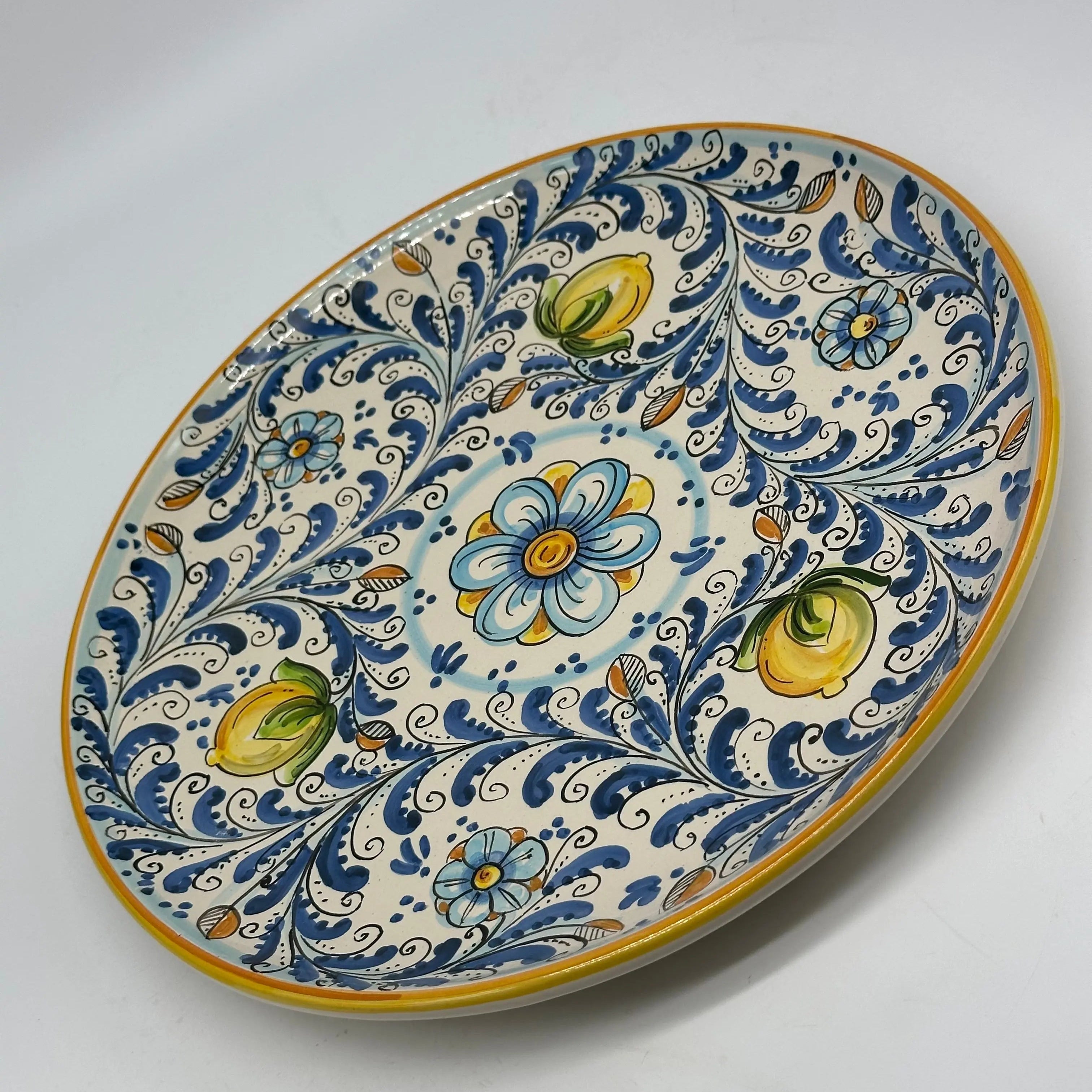 Piatto Decorativo dipinto a mano diametro cm 30 Decoro n.22 DD CERAMICHE SICILIANE