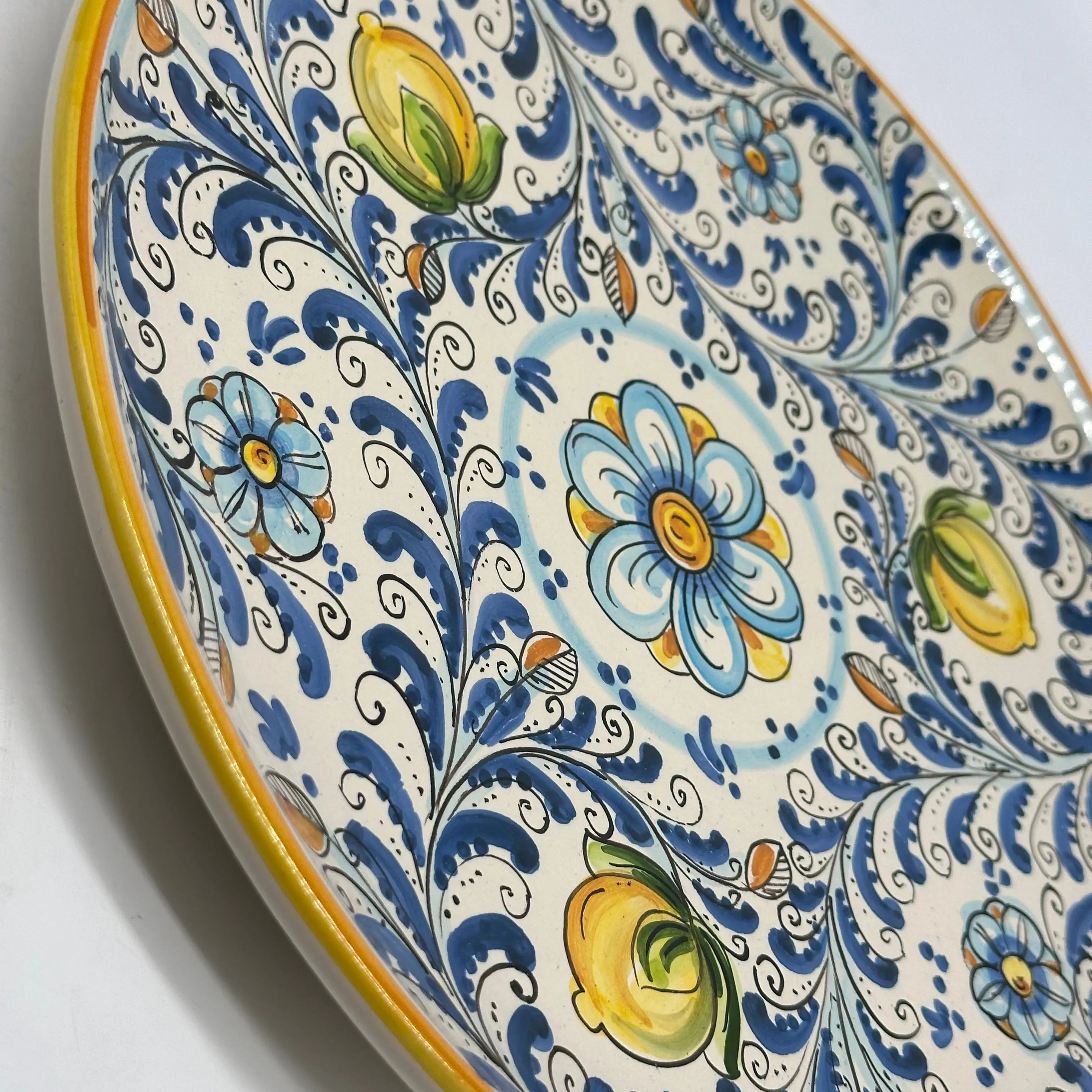 Piatto Decorativo dipinto a mano diametro cm 30 Decoro n.22 DD CERAMICHE SICILIANE