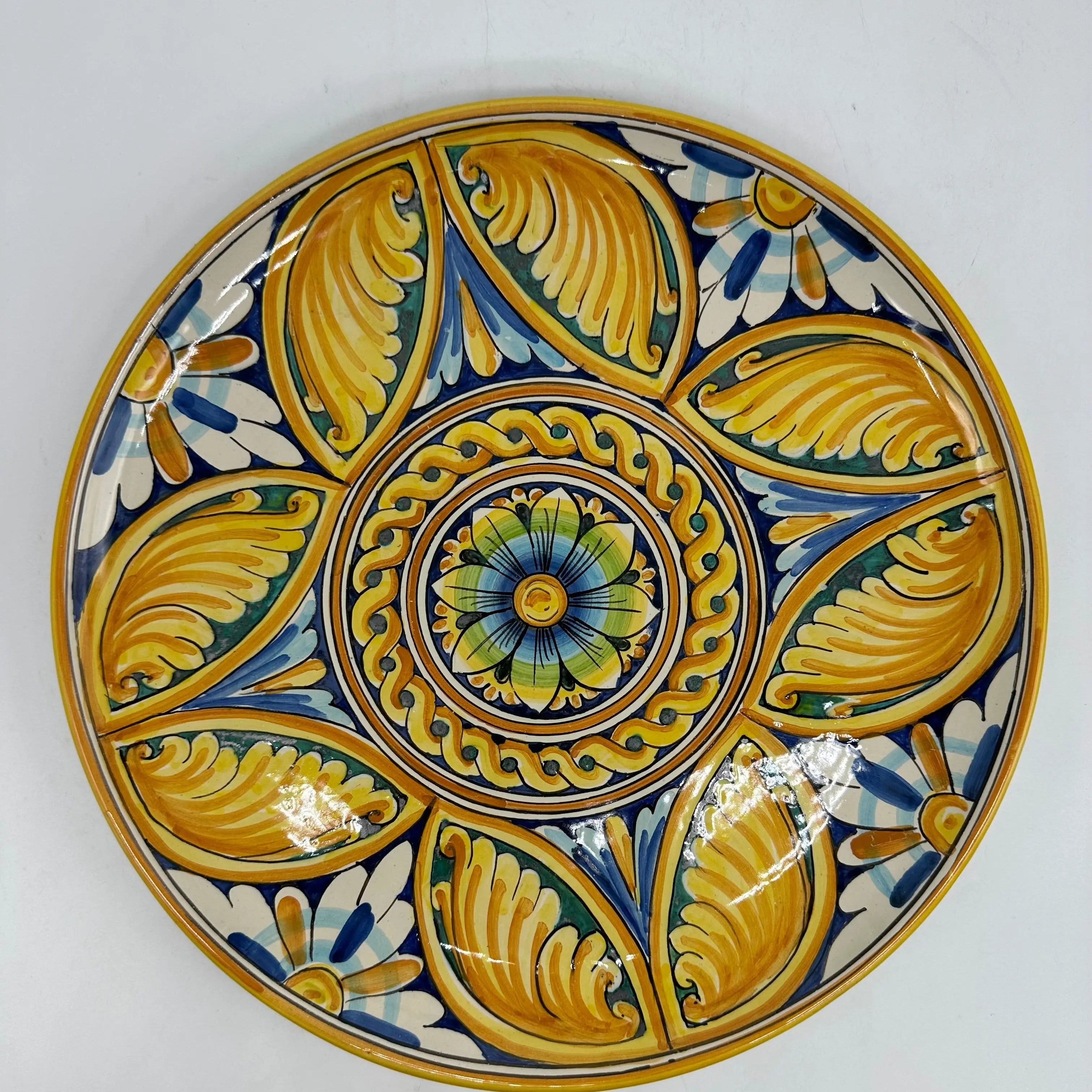 Piatto Decorativo dipinto a mano diametro cm 30 Decoro n.23 DD CERAMICHE SICILIANE