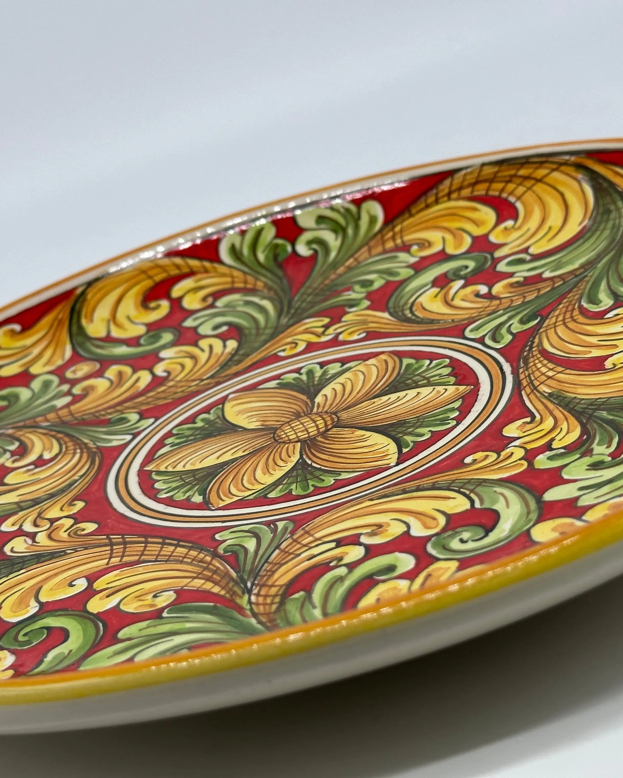 Piatto Decorativo dipinto a mano diametro cm 30 Decoro n.24 DD CERAMICHE SICILIANE