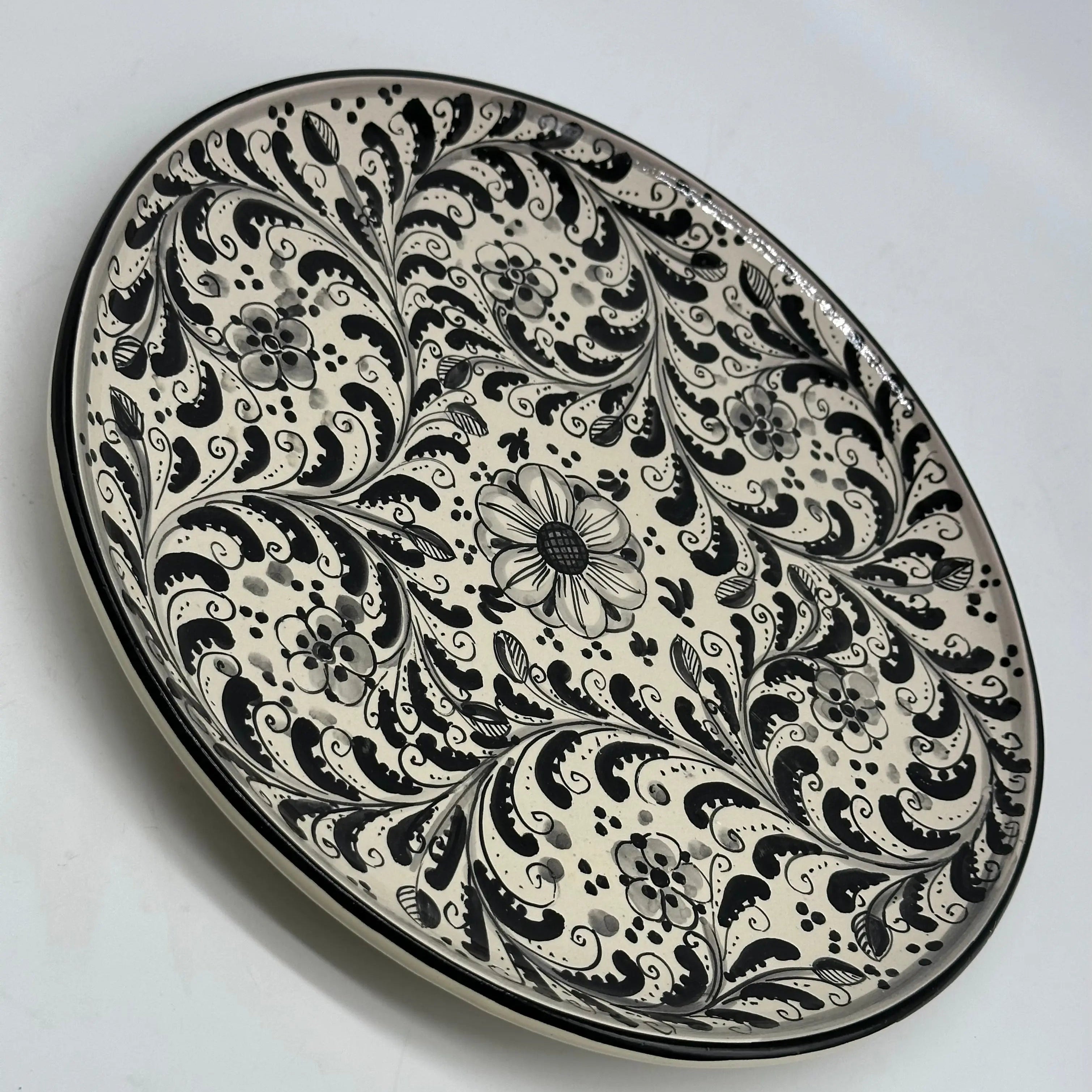 Piatto Decorativo dipinto a mano diametro cm 30 Decoro n.25 DD CERAMICHE SICILIANE