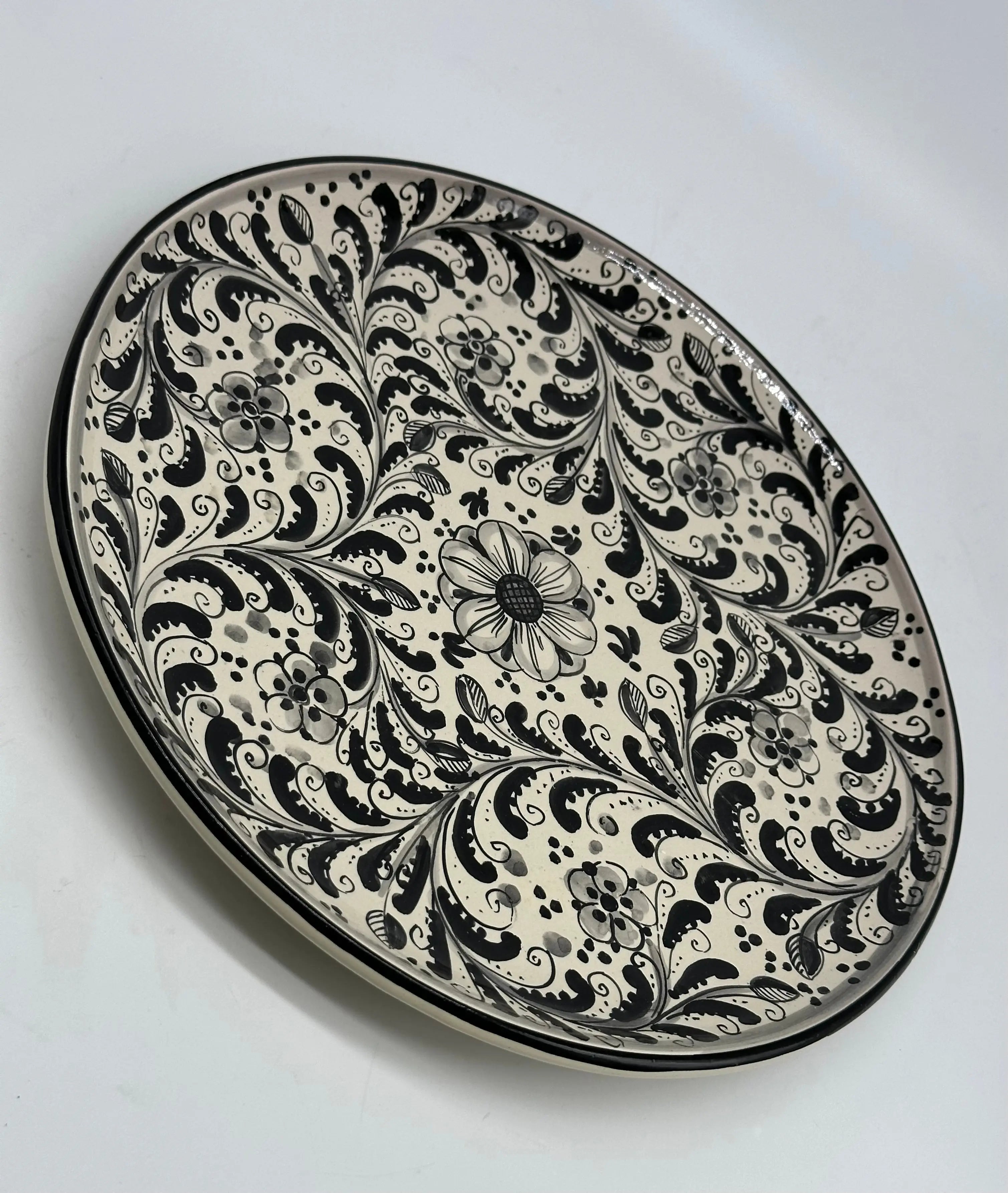 Piatto Decorativo dipinto a mano diametro cm 30 Decoro n.25 DD CERAMICHE SICILIANE