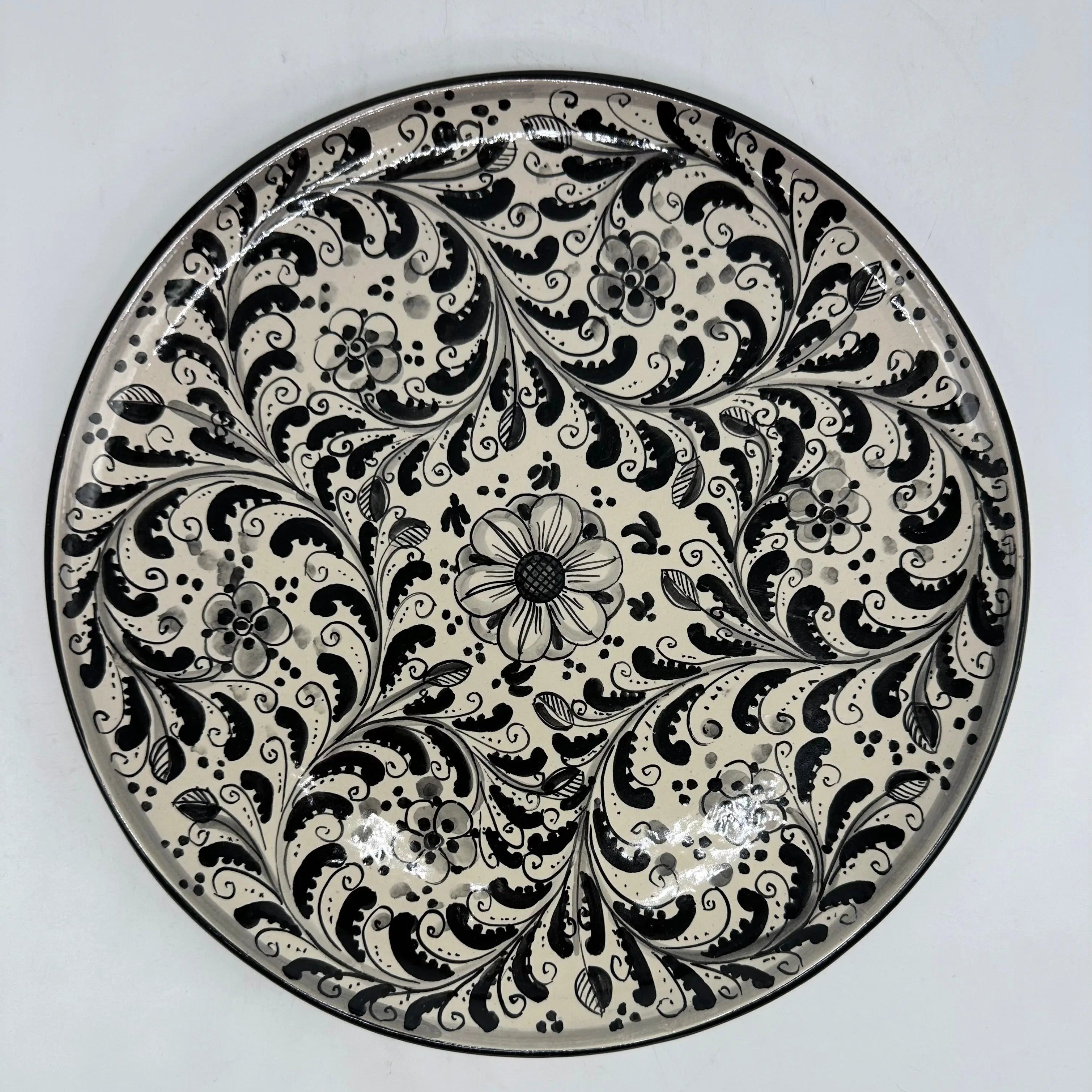 Piatto Decorativo dipinto a mano diametro cm 30 Decoro n.25 DD CERAMICHE SICILIANE