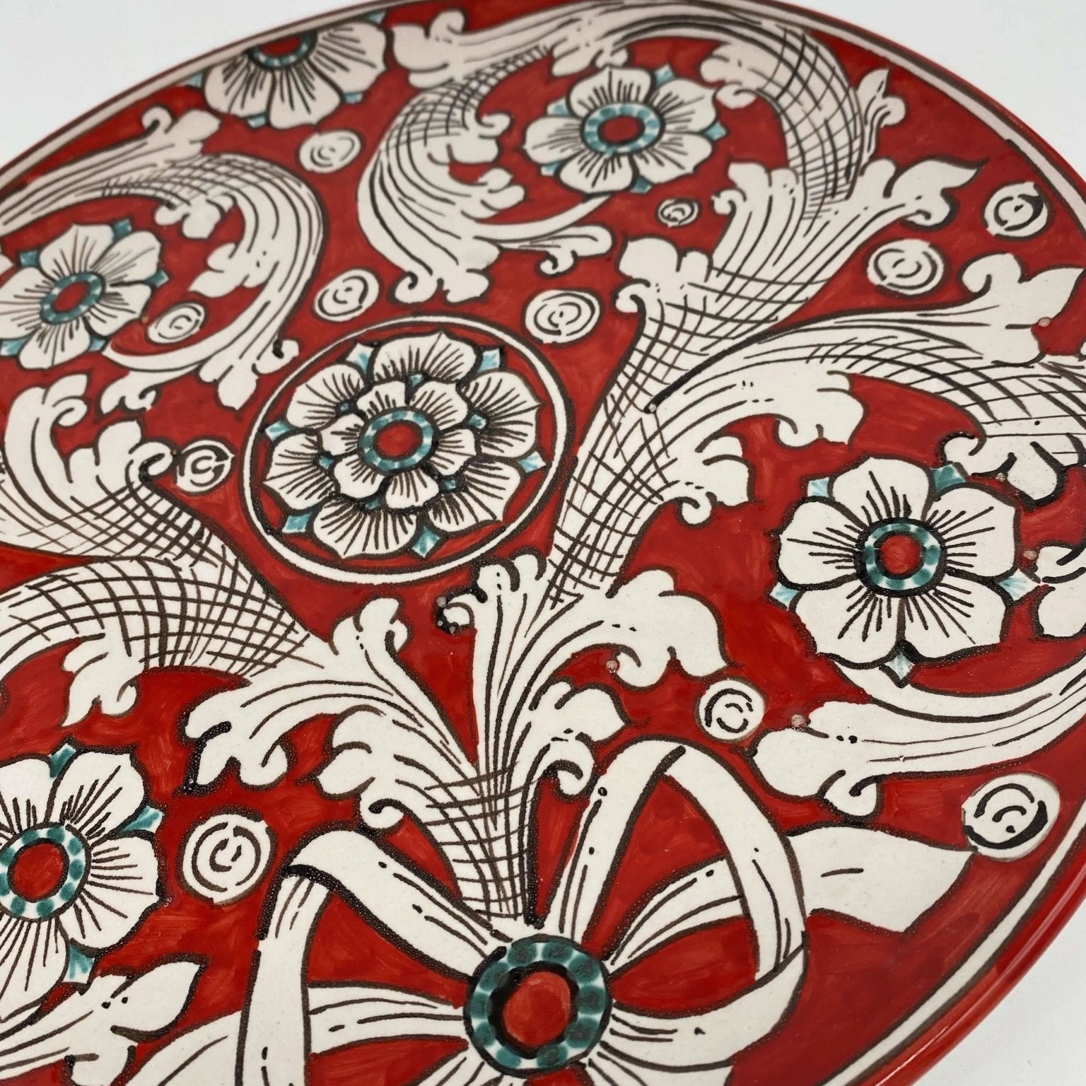 Piatto Decorativo dipinto a mano diametro cm 30 Decoro n.3 - DD CERAMICHE SICILIANE