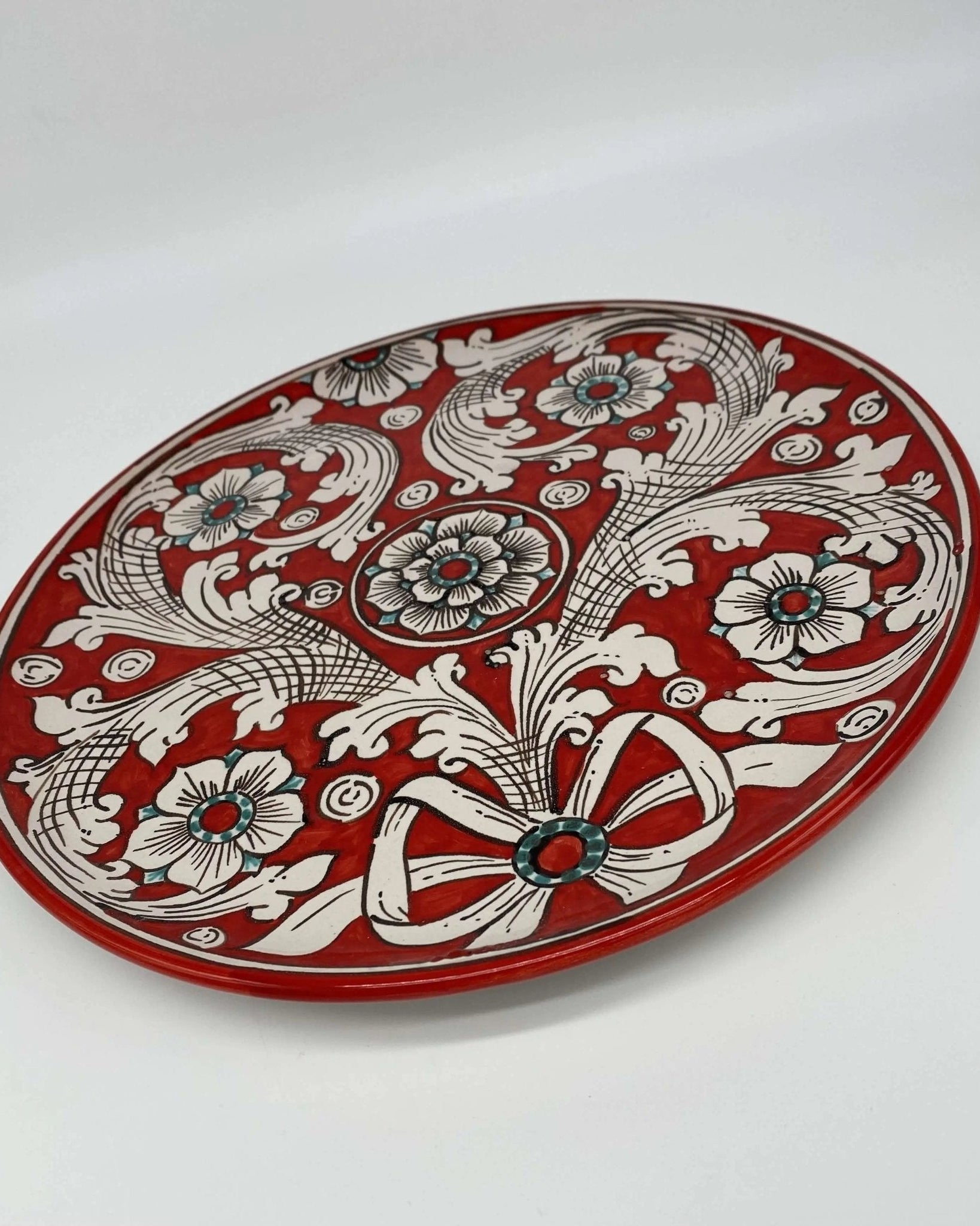 Piatto Decorativo dipinto a mano diametro cm 30 Decoro n.3 - DD CERAMICHE SICILIANE