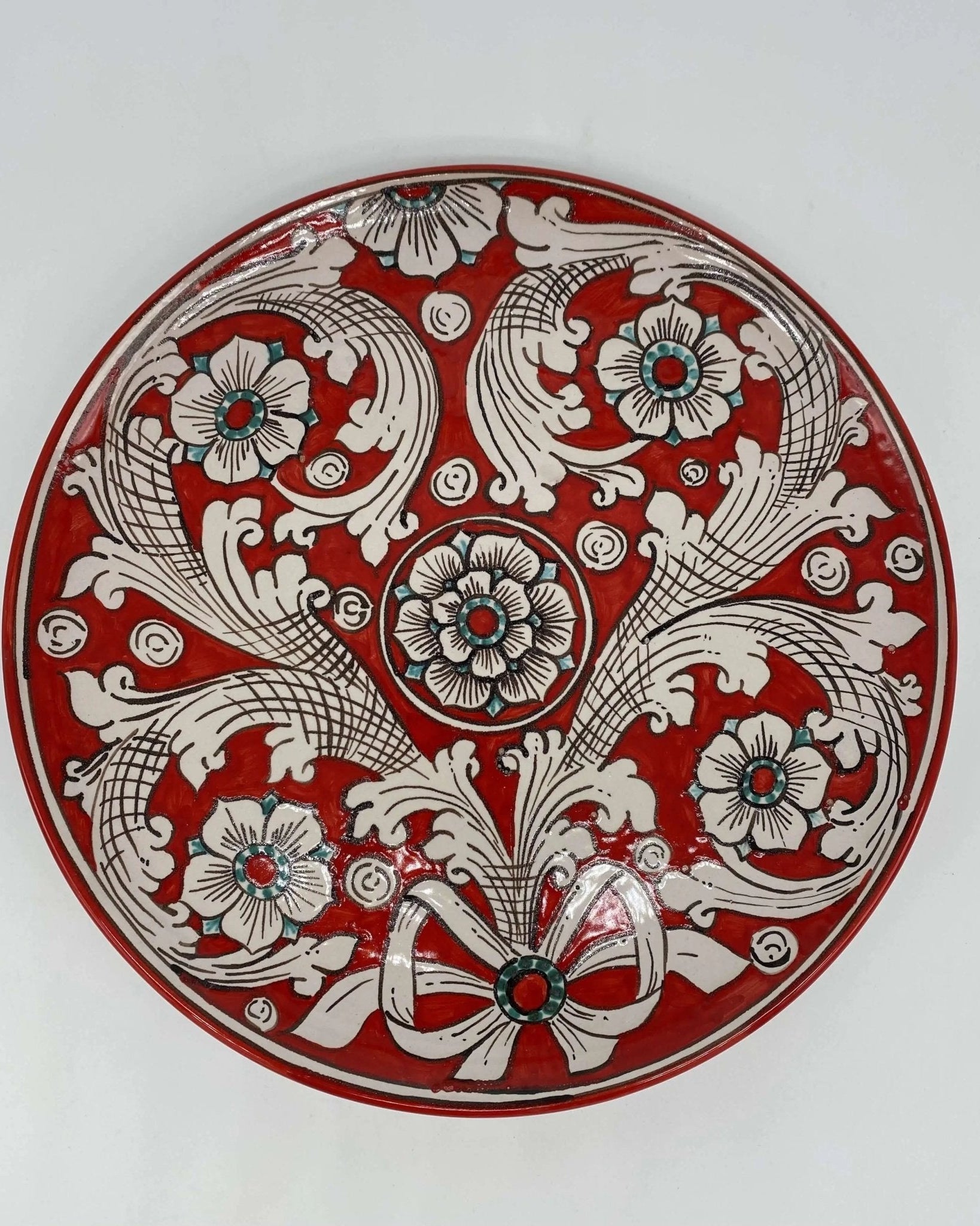 Piatto Decorativo dipinto a mano diametro cm 30 Decoro n.3 - DD CERAMICHE SICILIANE