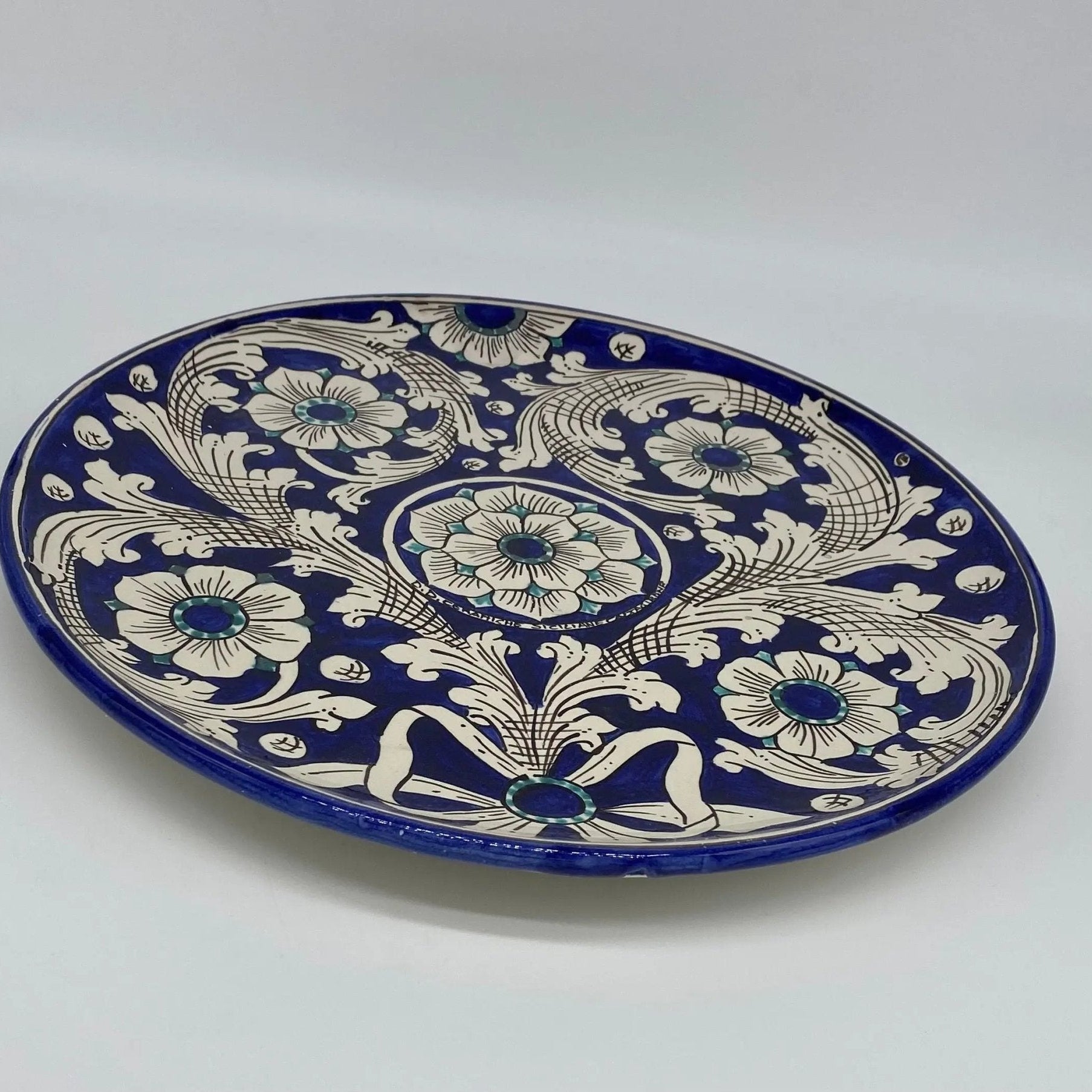 Piatto Decorativo dipinto a mano diametro cm 30 Decoro n.8 - DD CERAMICHE SICILIANE