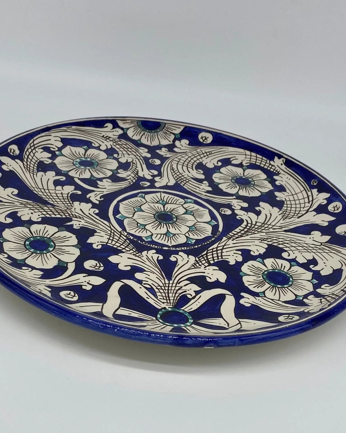 Piatto Decorativo dipinto a mano diametro cm 30 Decoro n.8 - DD CERAMICHE SICILIANE