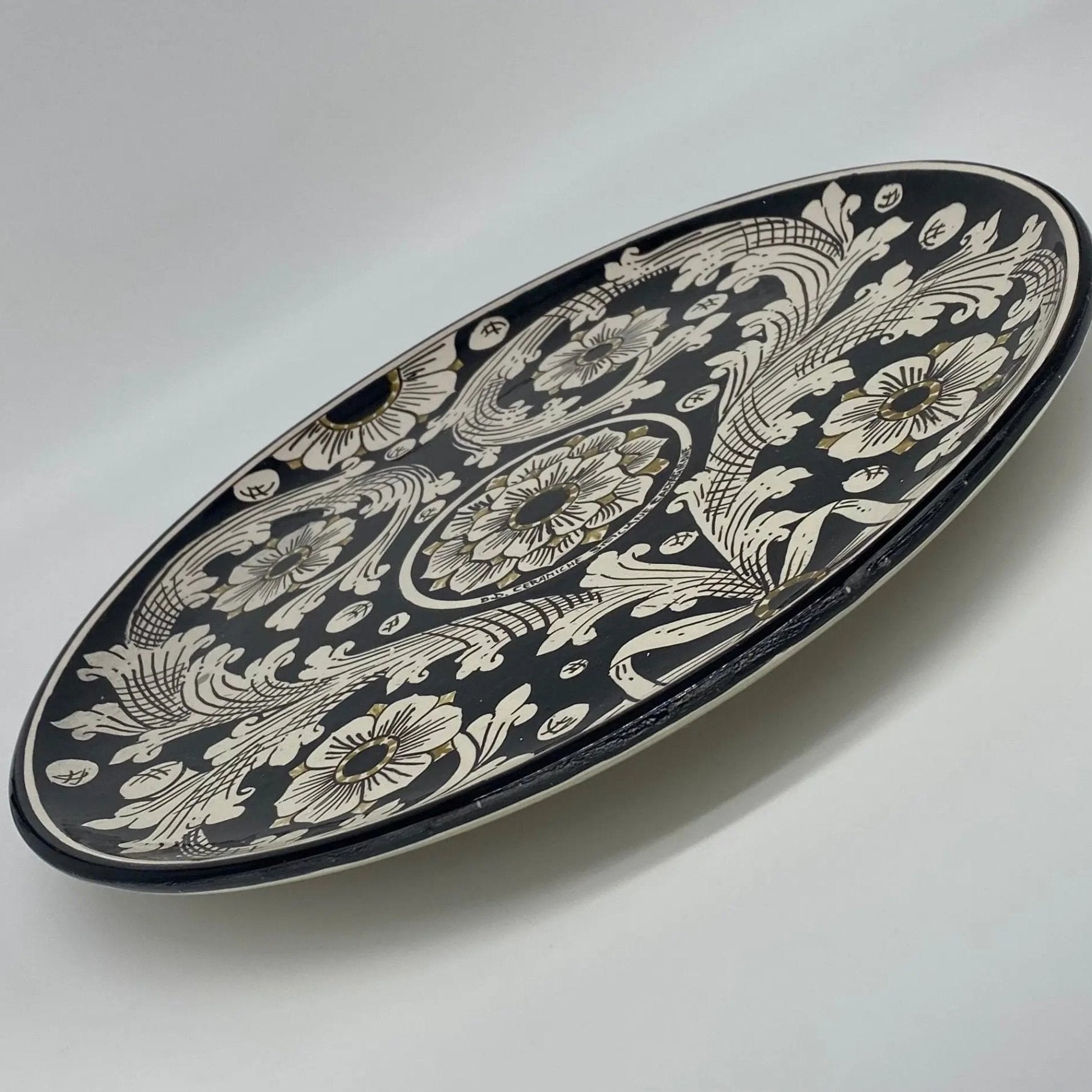 Piatto Decorativo dipinto a mano diametro cm 30 Decoro n.9 - DD CERAMICHE SICILIANE