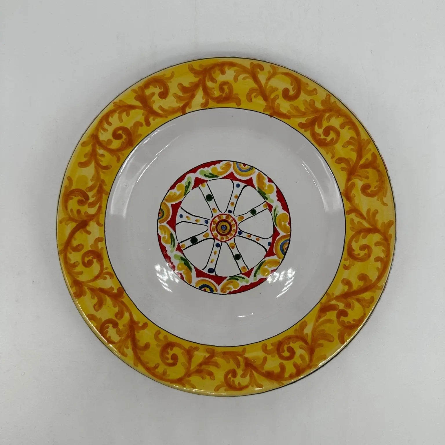 Piatto Dessert Uso Alimentare Ceramica Caltagirone - Carru - PIATTI SERVIZIO