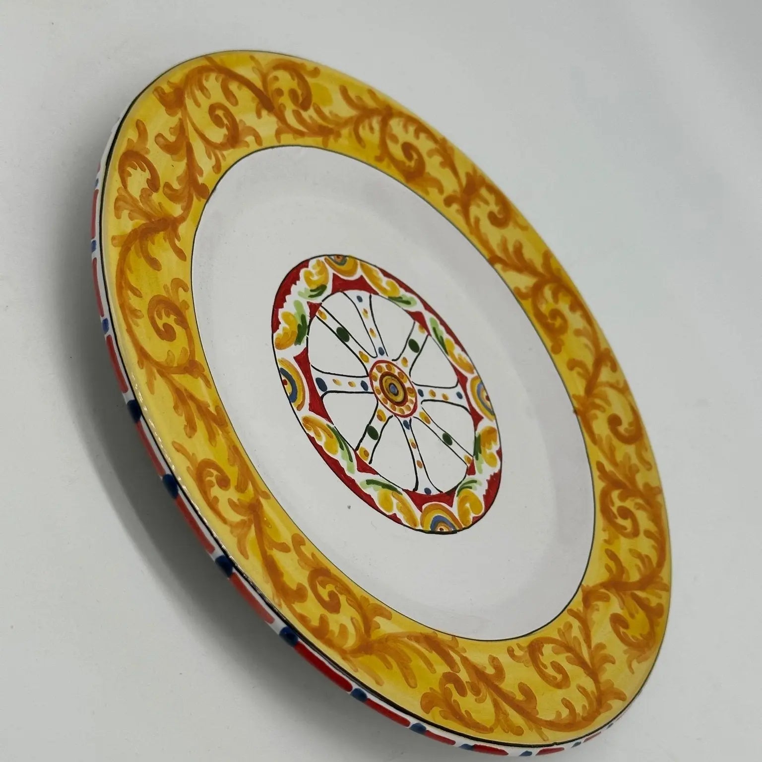 Piatto Dessert Uso Alimentare Ceramica Caltagirone - Carru - PIATTI SERVIZIO