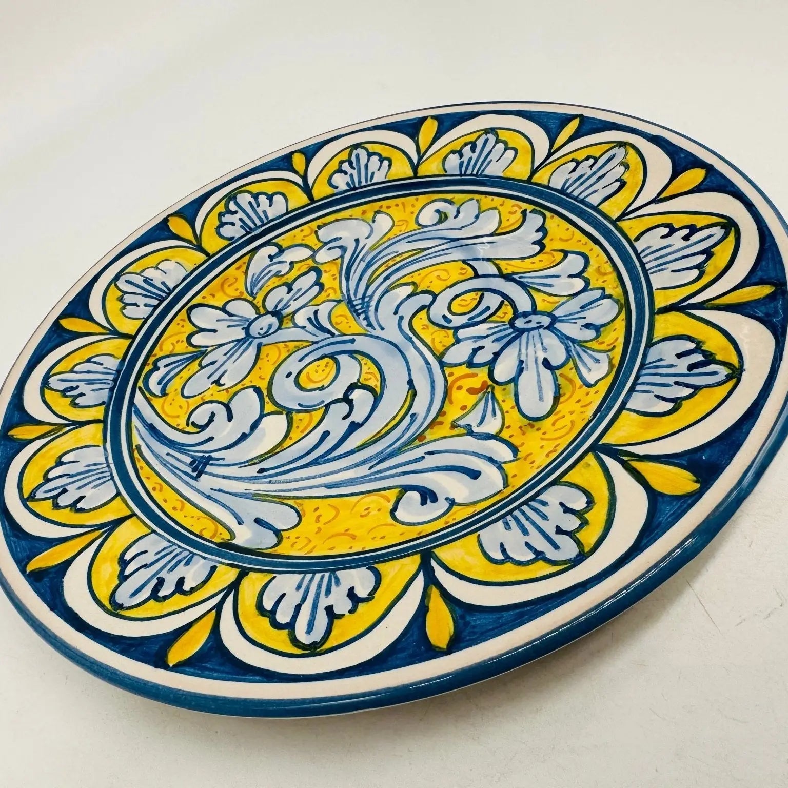 Piatto Dessert Uso Alimentare Ceramica Caltagirone - Crisoberillo - PIATTI SERVIZIO