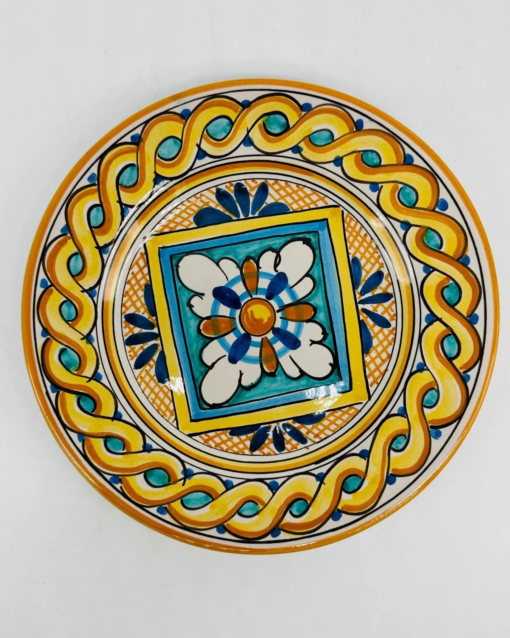 Piatto Dessert Uso Alimentare Ceramica Caltagirone - Giadeite - PIATTI SERVIZIO