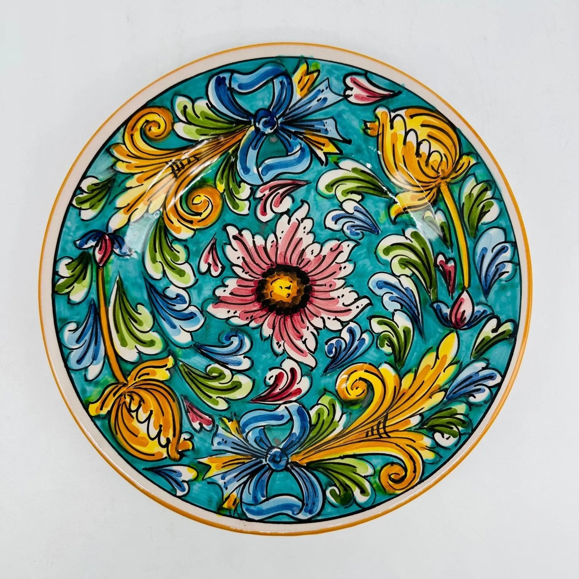 Piatto Dessert Uso Alimentare Ceramica Caltagirone - Iolite - PIATTI SERVIZIO