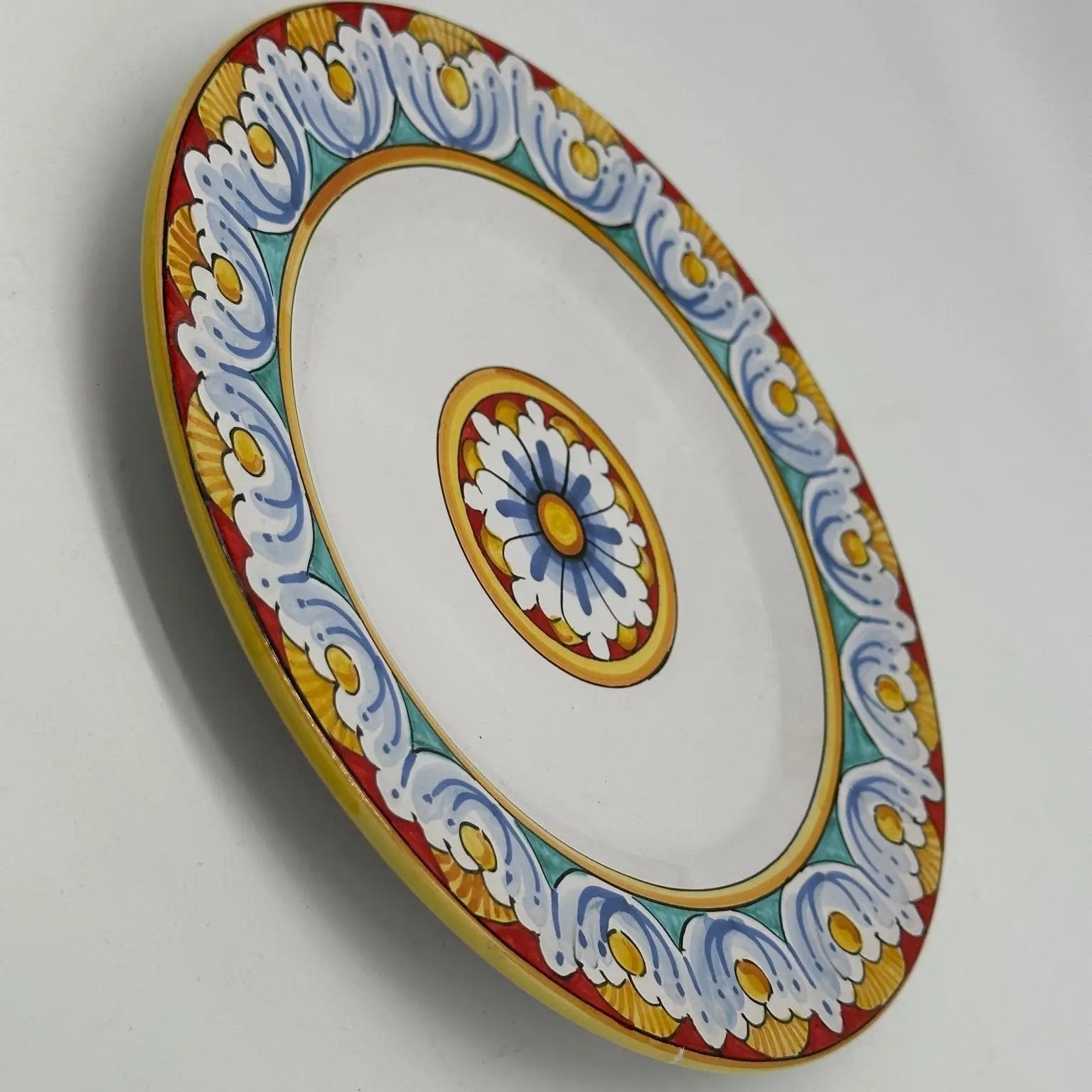 Piatto Dessert Uso Alimentare Ceramica Caltagirone - Rudocrosite - PIATTI SERVIZIO