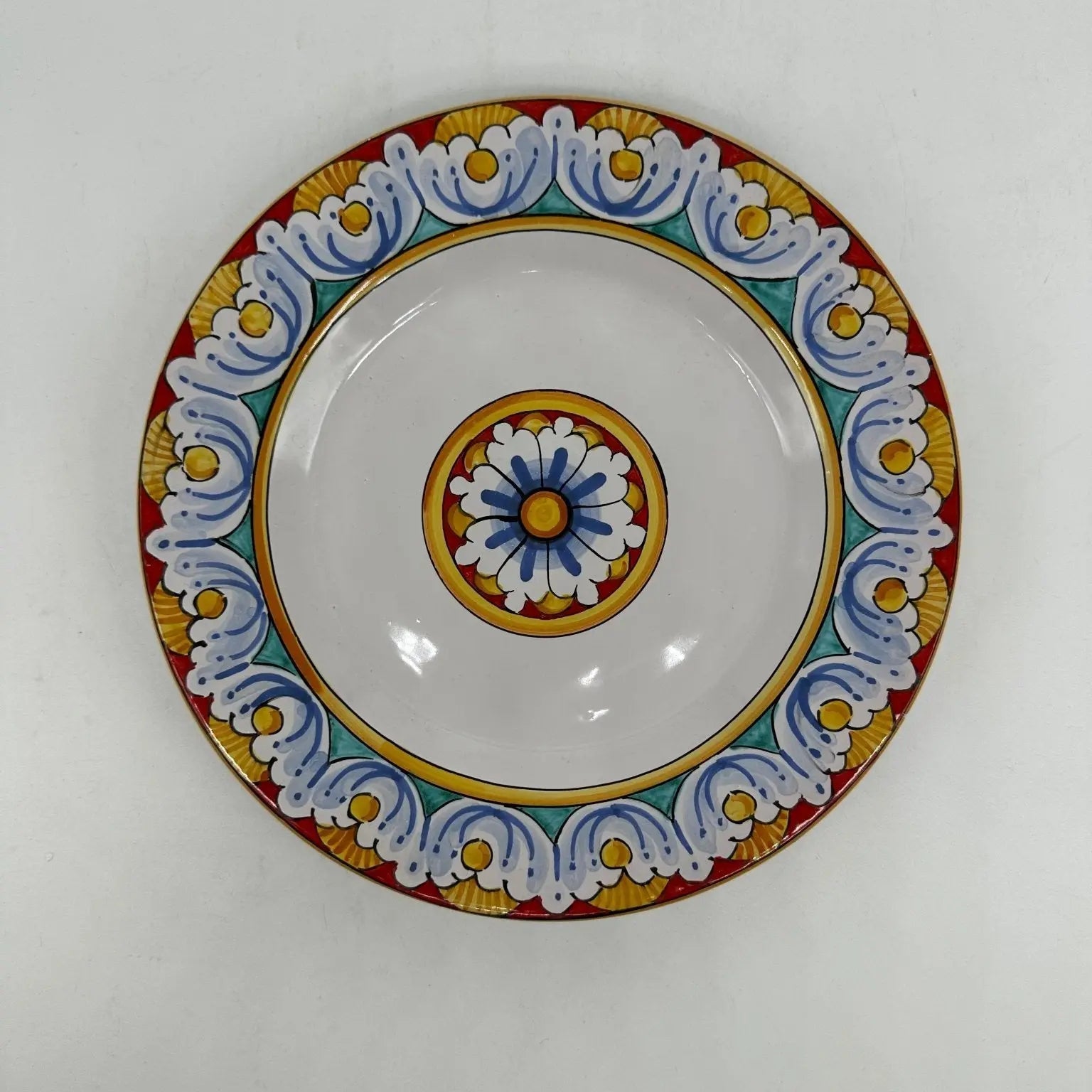 Piatto Dessert Uso Alimentare Ceramica Caltagirone - Rudocrosite - PIATTI SERVIZIO