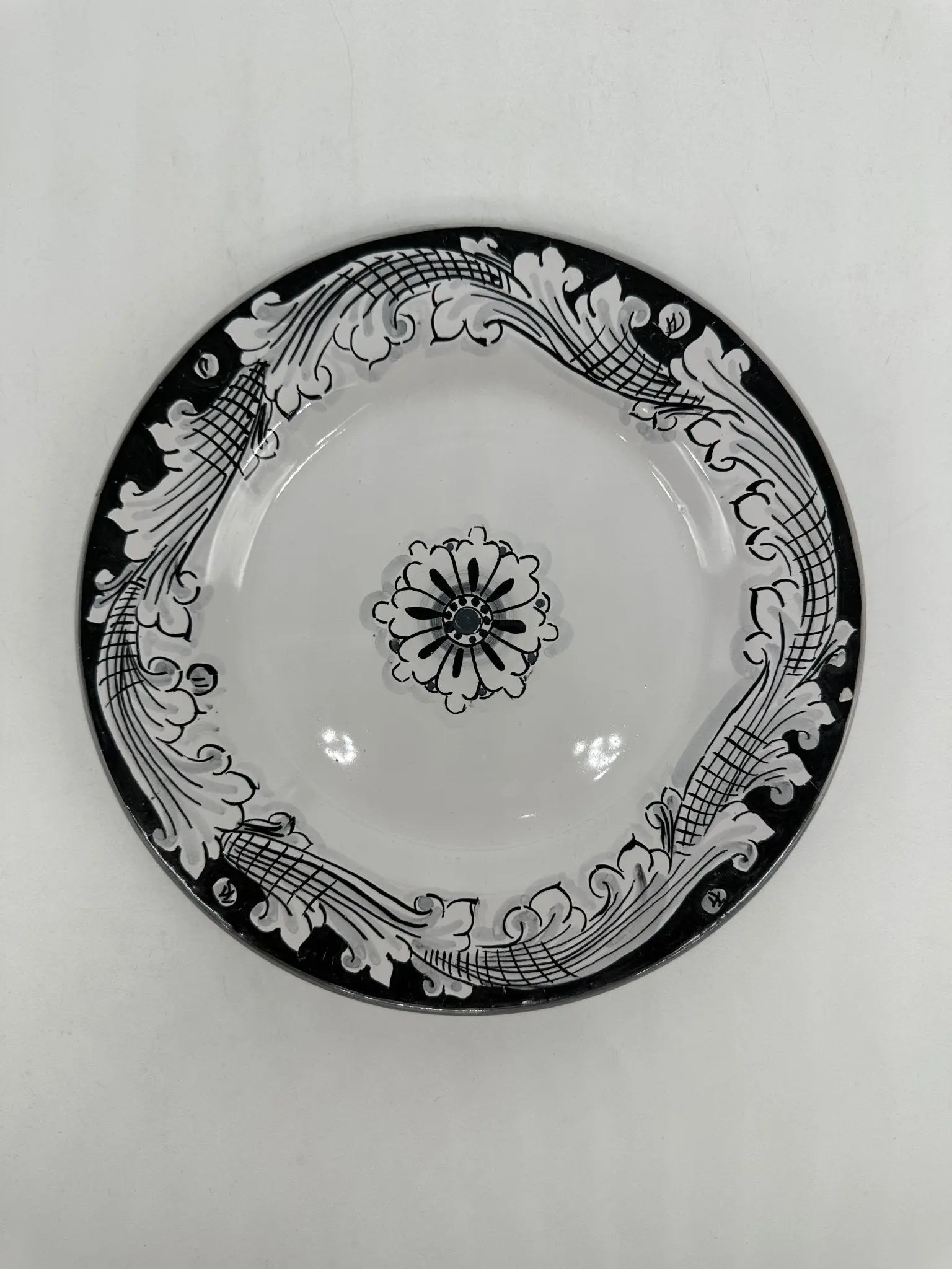 Piatto Dessert Uso Alimentare Ceramica Caltagirone - Spinello - PIATTI SERVIZIO