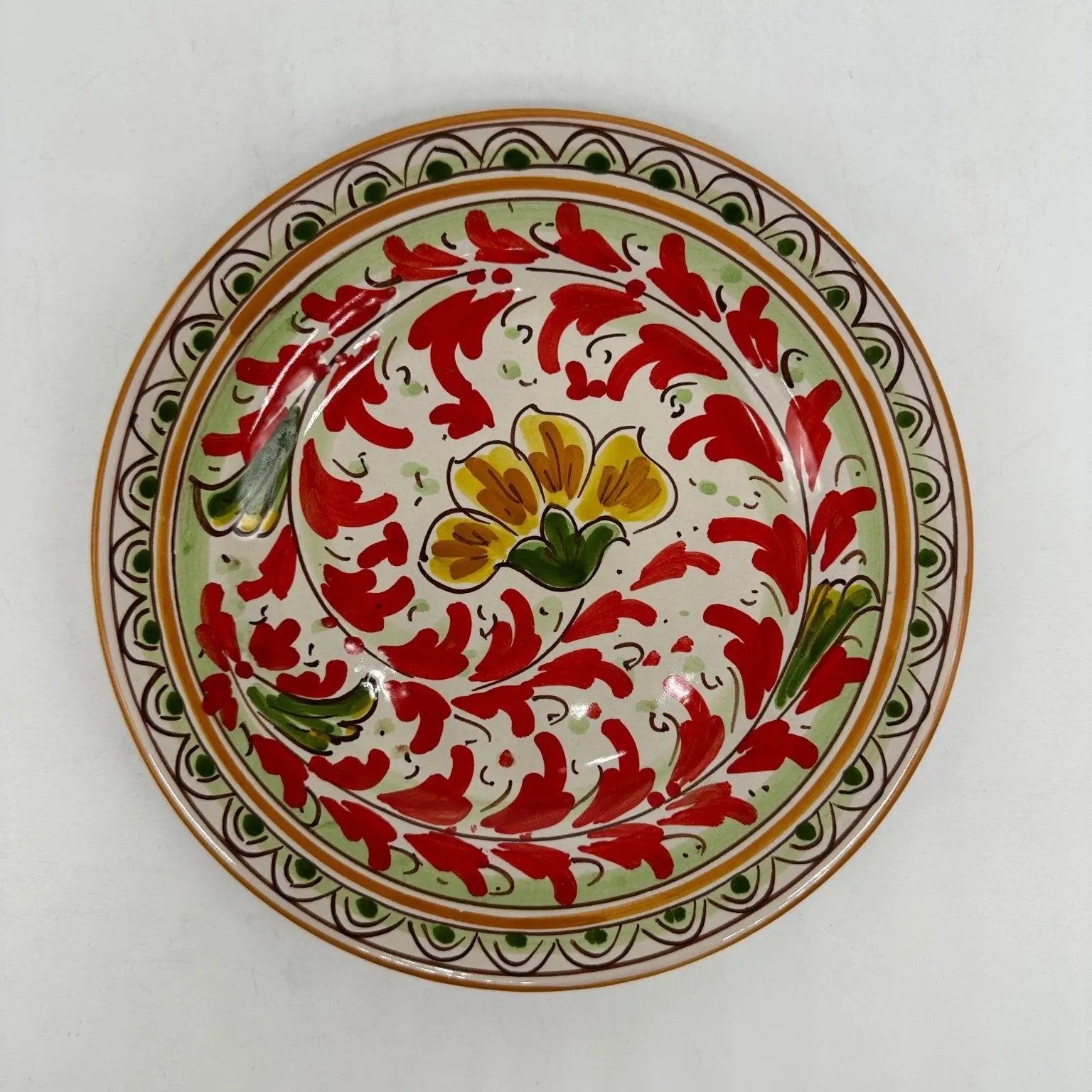 Piatto Dessert Uso Alimentare Ceramica Caltagirone - Zoisite - PIATTI SERVIZIO