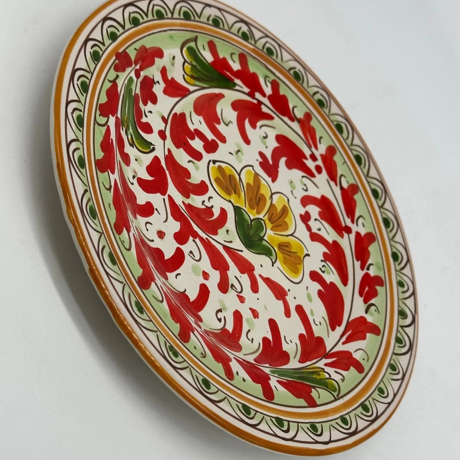 Piatto Dessert Uso Alimentare Ceramica Caltagirone - Zoisite - PIATTI SERVIZIO