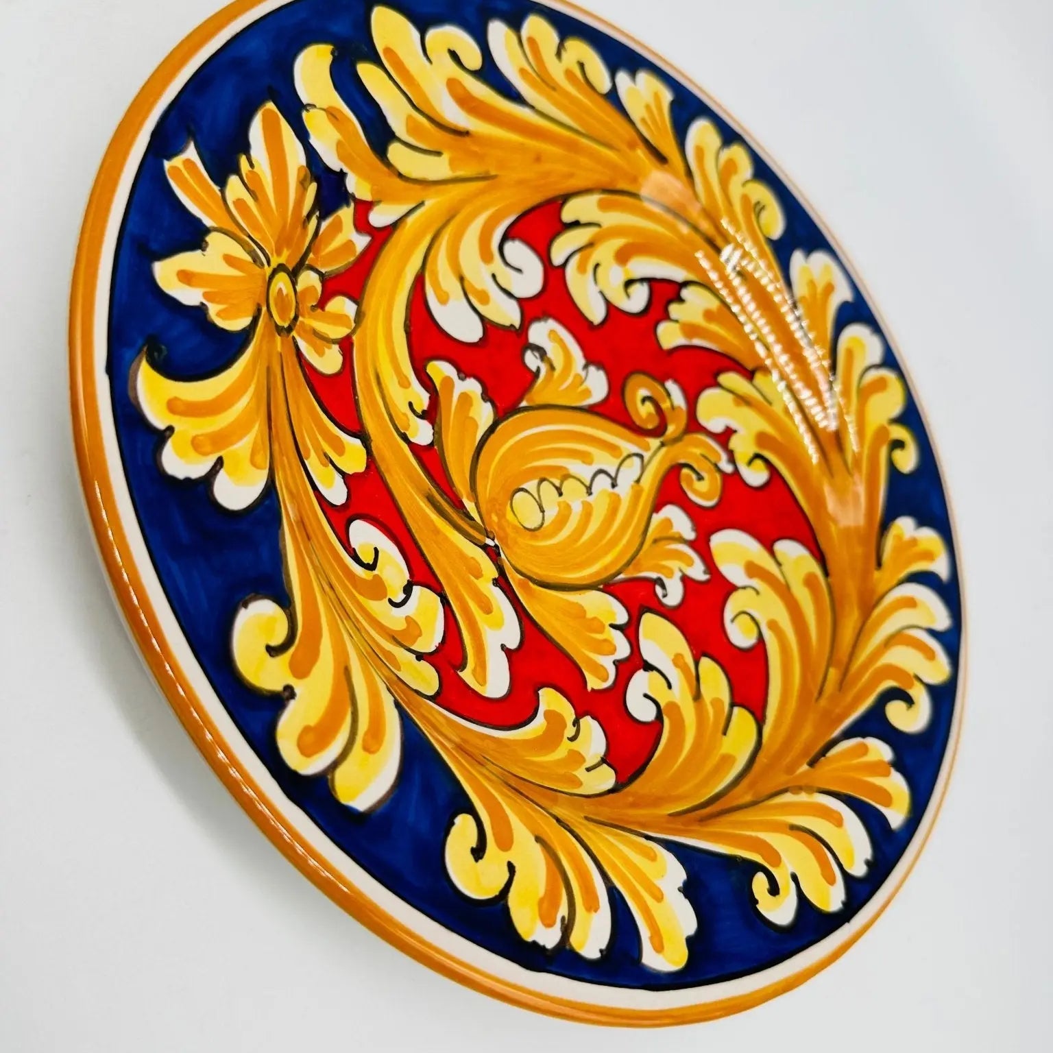 Piatto Fondo Uso Alimentare Ceramica Caltagirone - Anika - PIATTI SERVIZIO