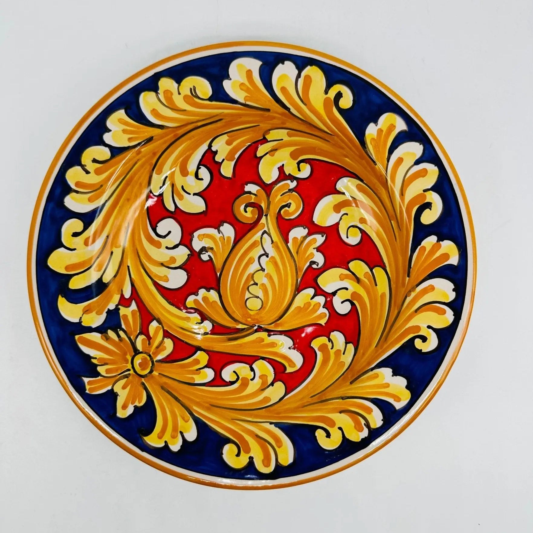 Piatto Fondo Uso Alimentare Ceramica Caltagirone - Anika - PIATTI SERVIZIO