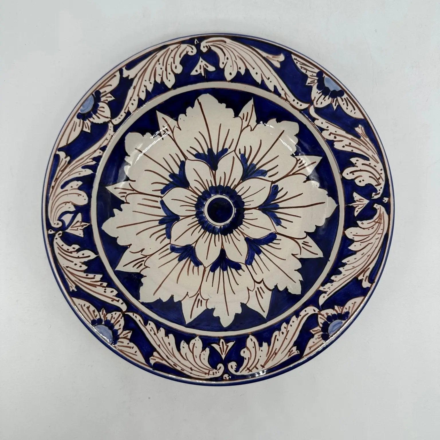 Piatto Fondo Uso Alimentare Ceramica Caltagirone - Bluemoon - PIATTI SERVIZIO