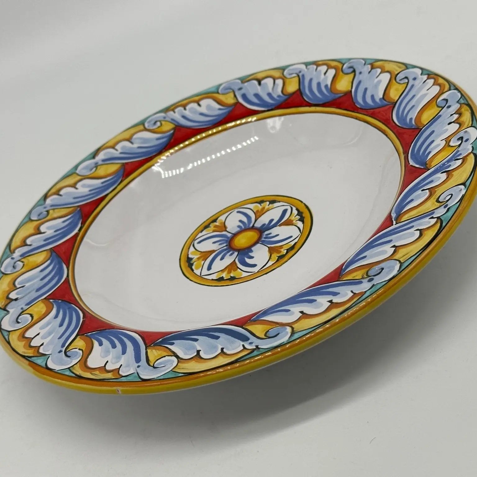 Piatto Fondo Uso Alimentare Ceramica Caltagirone - Diaspro - PIATTI SERVIZIO