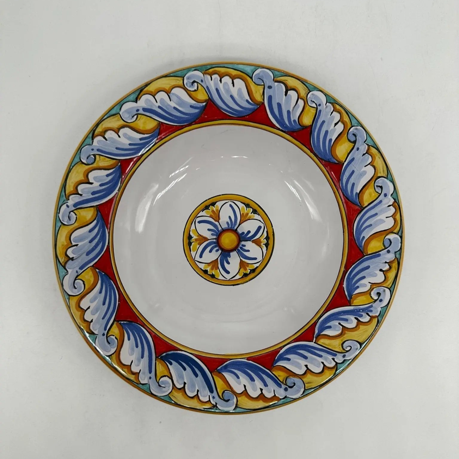 Piatto Fondo Uso Alimentare Ceramica Caltagirone - Diaspro - PIATTI