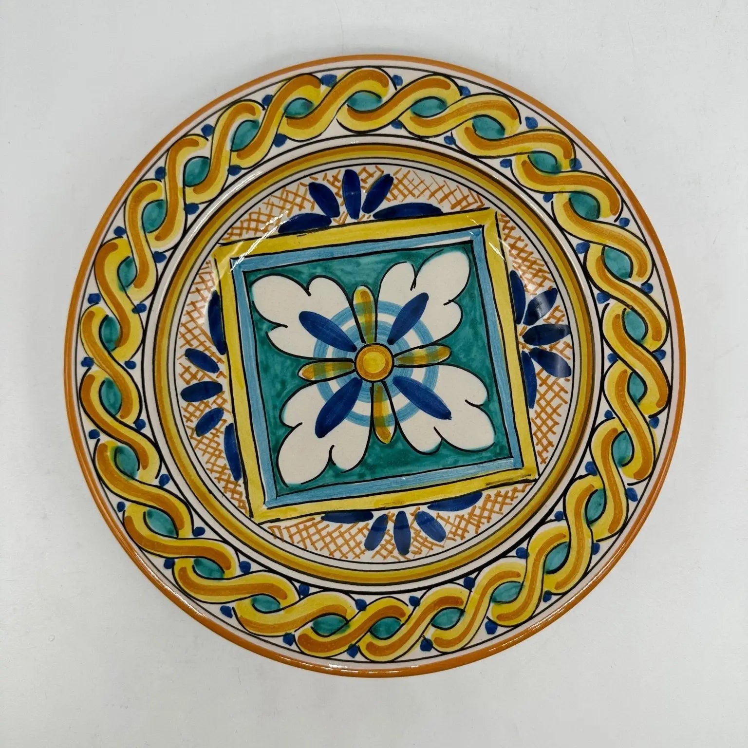 Piatto Fondo Uso Alimentare Ceramica Caltagirone - Giadeite - PIATTI SERVIZIO