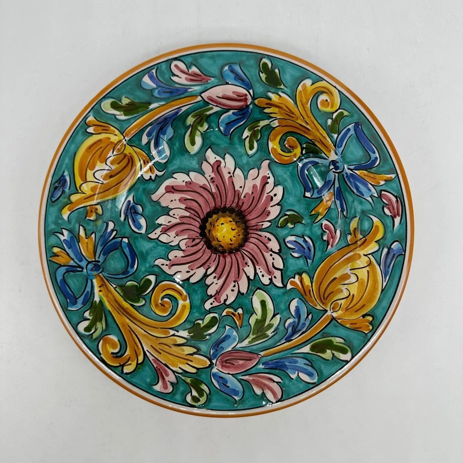 Piatto Fondo Uso Alimentare Ceramica Caltagirone - Iolite - PIATTI SERVIZIO