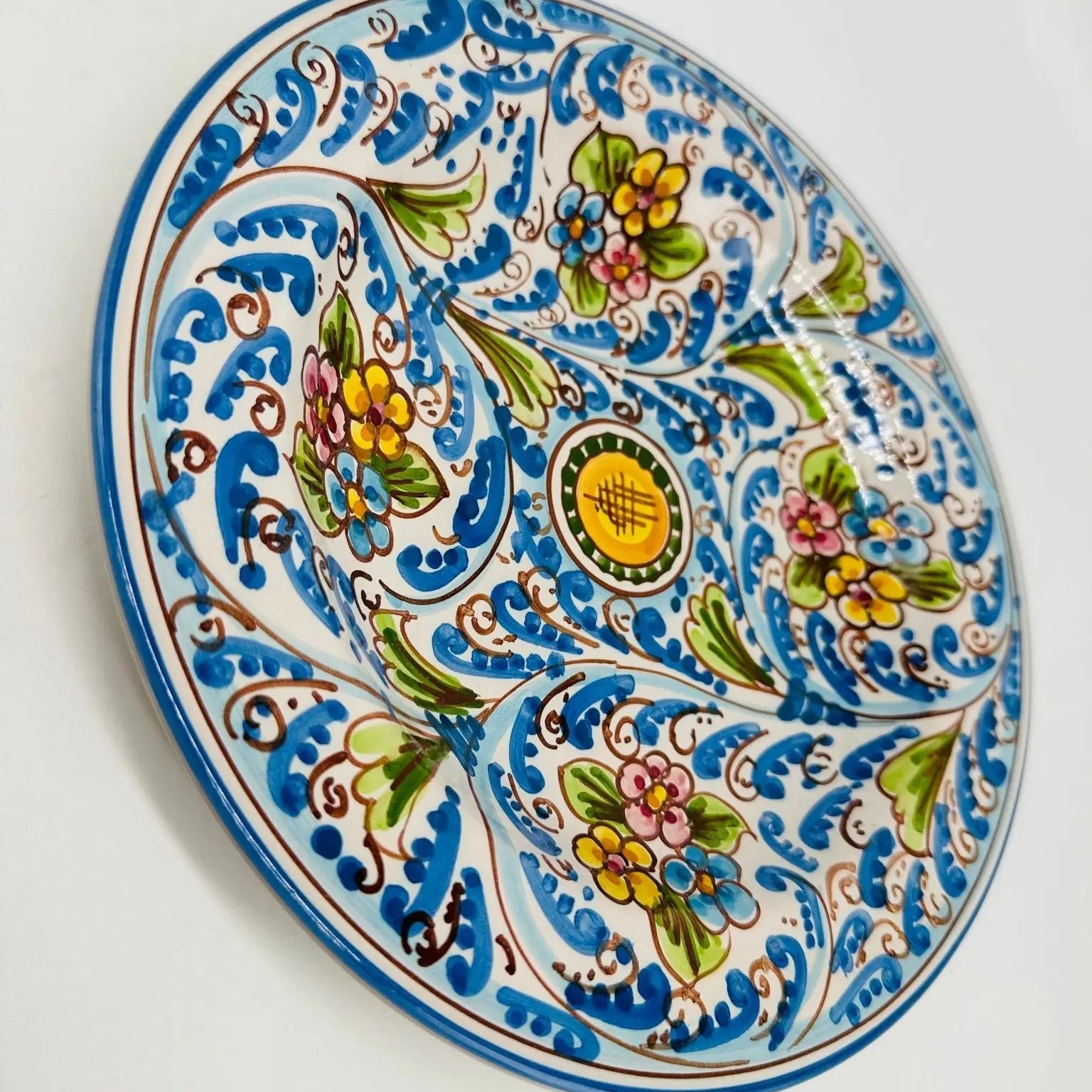 Piatto Fondo Uso Alimentare Ceramica Caltagirone - Opale - PIATTI SERVIZIO