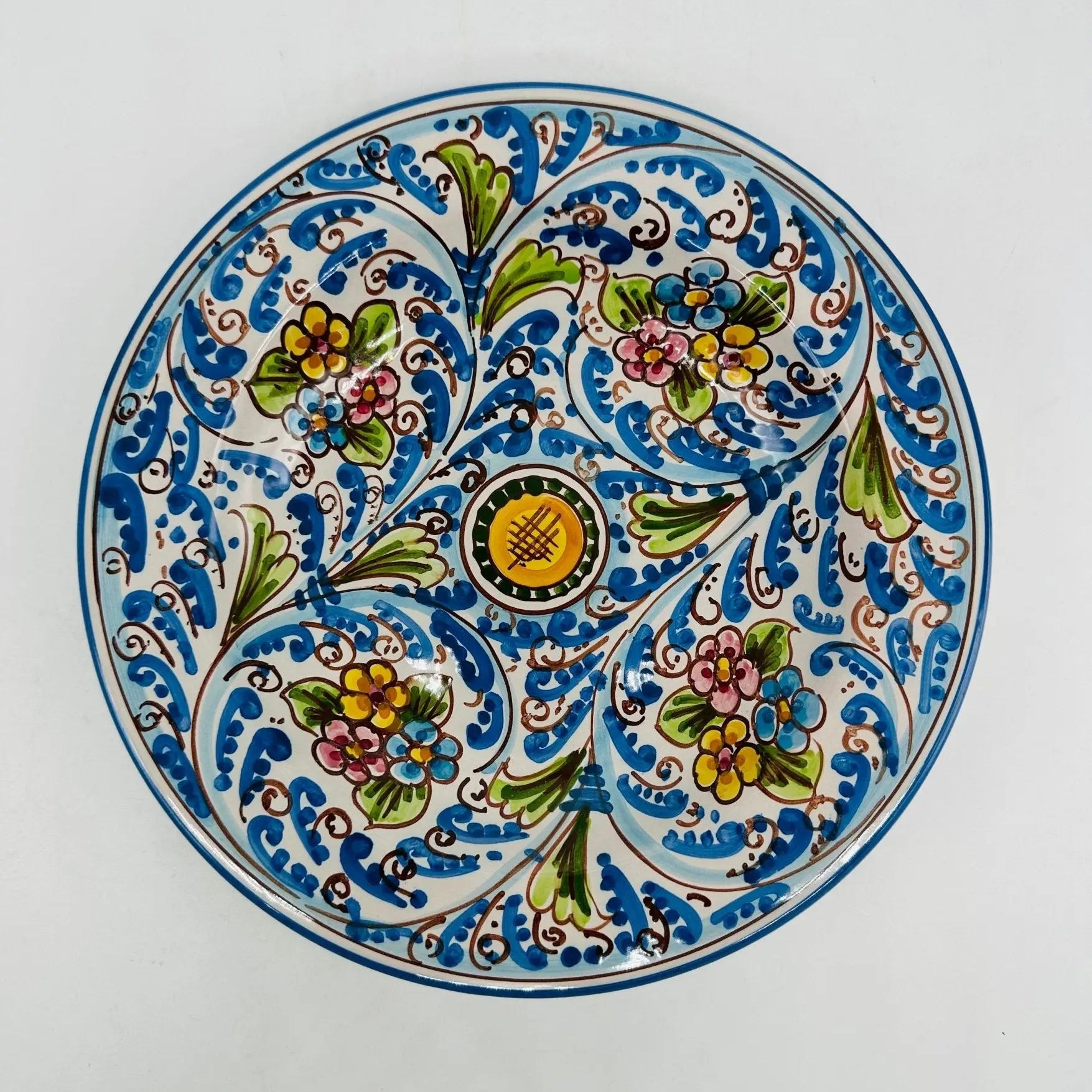 Piatto Fondo Uso Alimentare Ceramica Caltagirone - Opale - PIATTI SERVIZIO